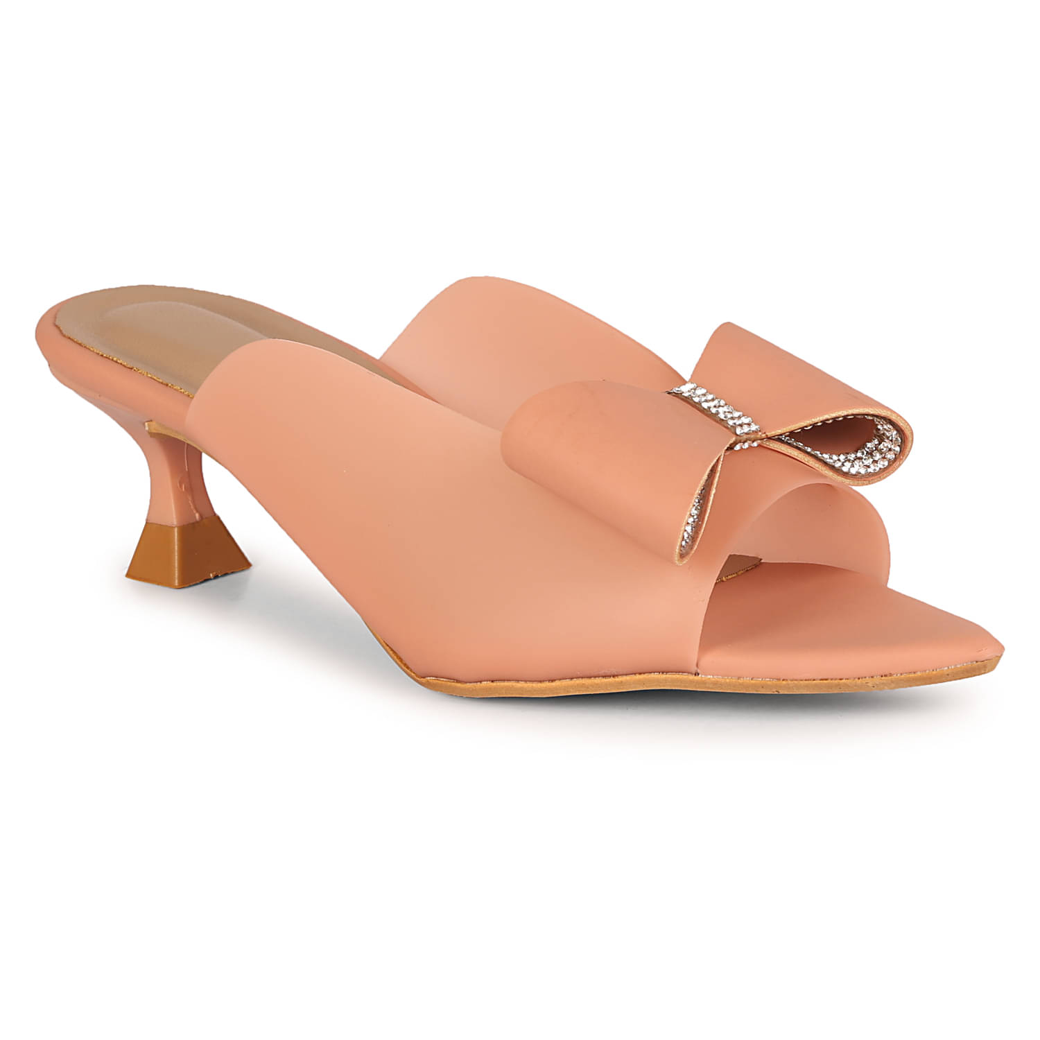     			Commander Shoes Peach Women's Mules Heels