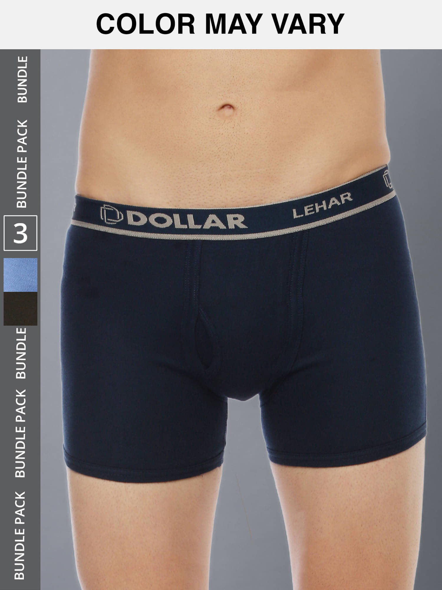Dollar Lehar Mens Combed Cotton Trunk - Pack of 3 - (Colour May Vary) Dollar Lehar Mens Combed Cotton Trunk - Pack of 3 - (Colour May Vary)