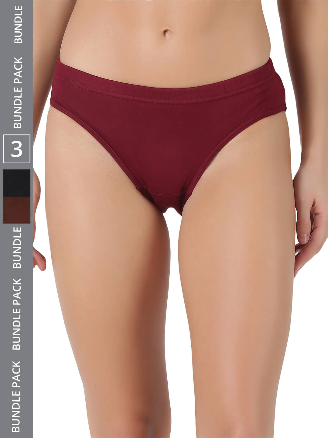Dollar Lehar Super Combed Cotton Women's Solid Hipster Panty - Pack of 3 - (Colour May Vary)