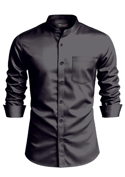 MAN'S SUITUP Satin Regular Fit Full Sleeves Men's Formal Shirt - Black ( Pack of 1 )