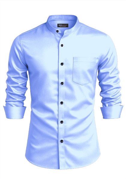     			MAN'S SUITUP Satin Regular Fit Full Sleeves Men's Formal Shirt - Light Blue ( Pack of 1 )