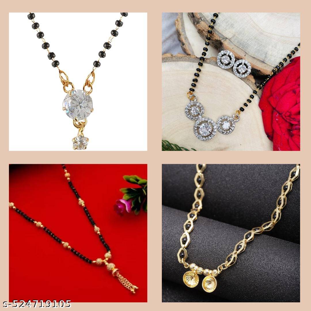     			Opus Gems Gold Alloy Necklace Set ( Pack of 4 )