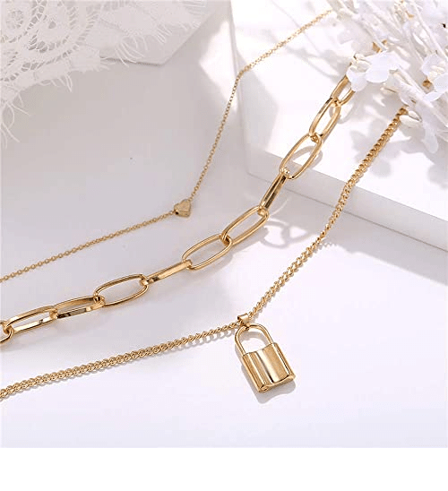     			Opus Gems Golden Alloy Necklace Set ( Pack of 1 )