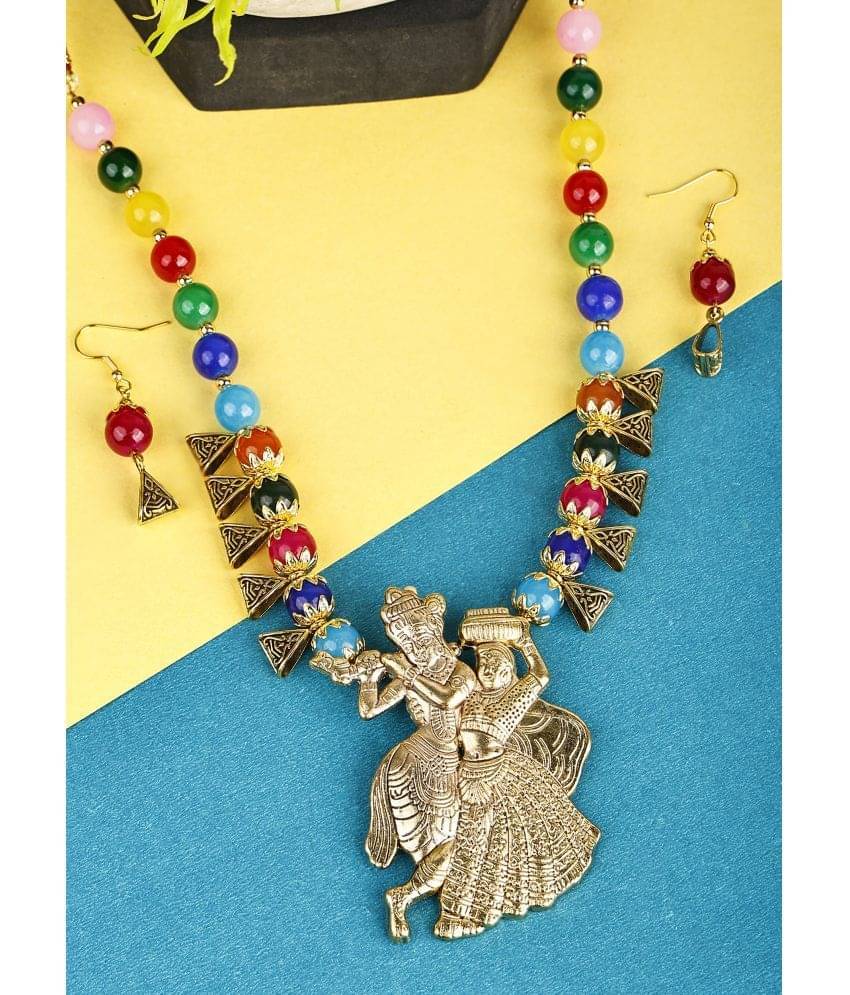    			Opus Gems Multicolor Alloy Necklace Set ( Pack of 1 )