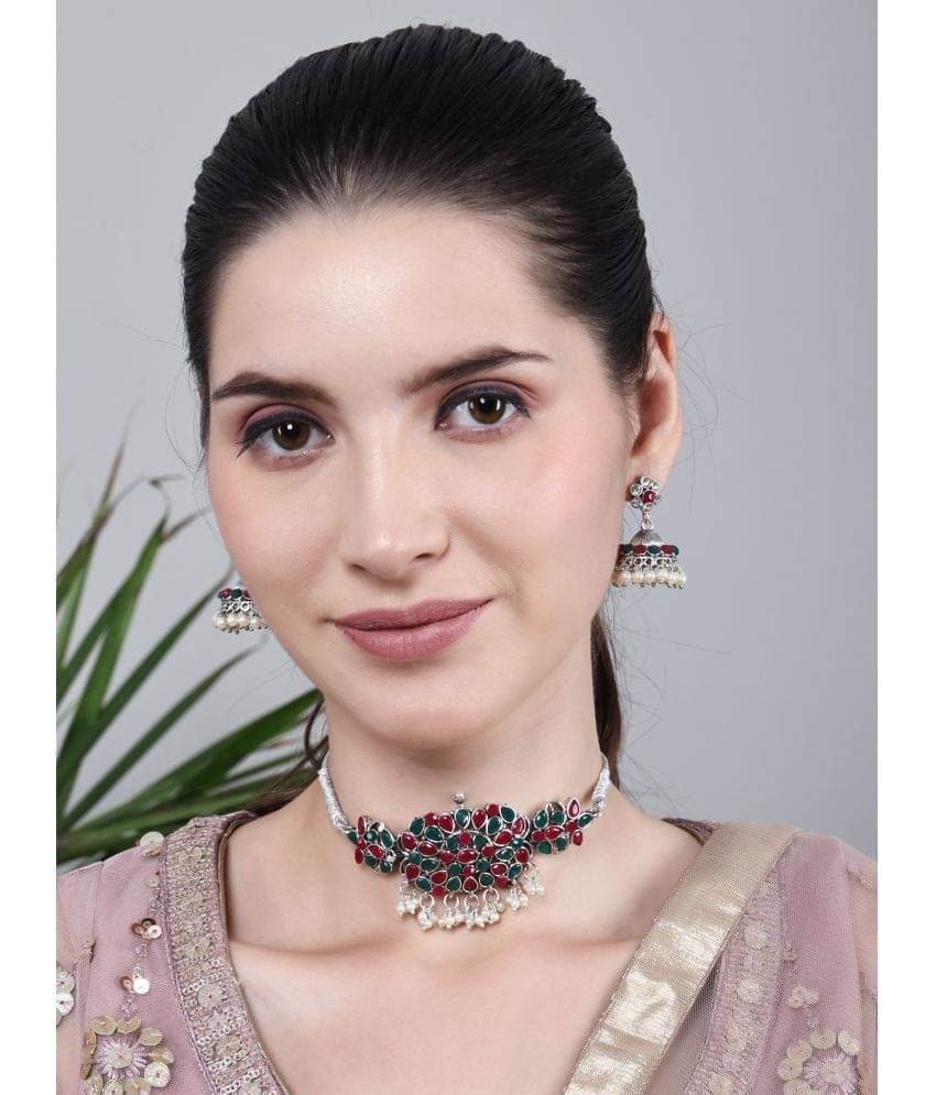     			Opus Gems Multicolor Alloy Necklace Set ( Pack of 1 )