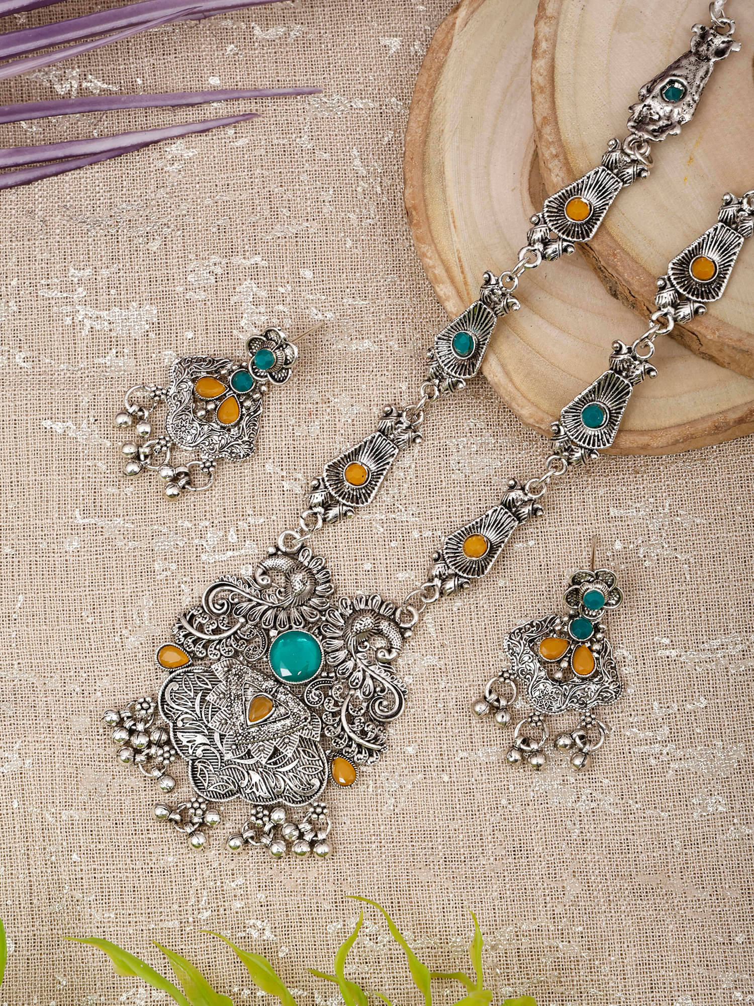     			Opus Gems Multicolor Alloy Necklace Set ( Pack of 1 )