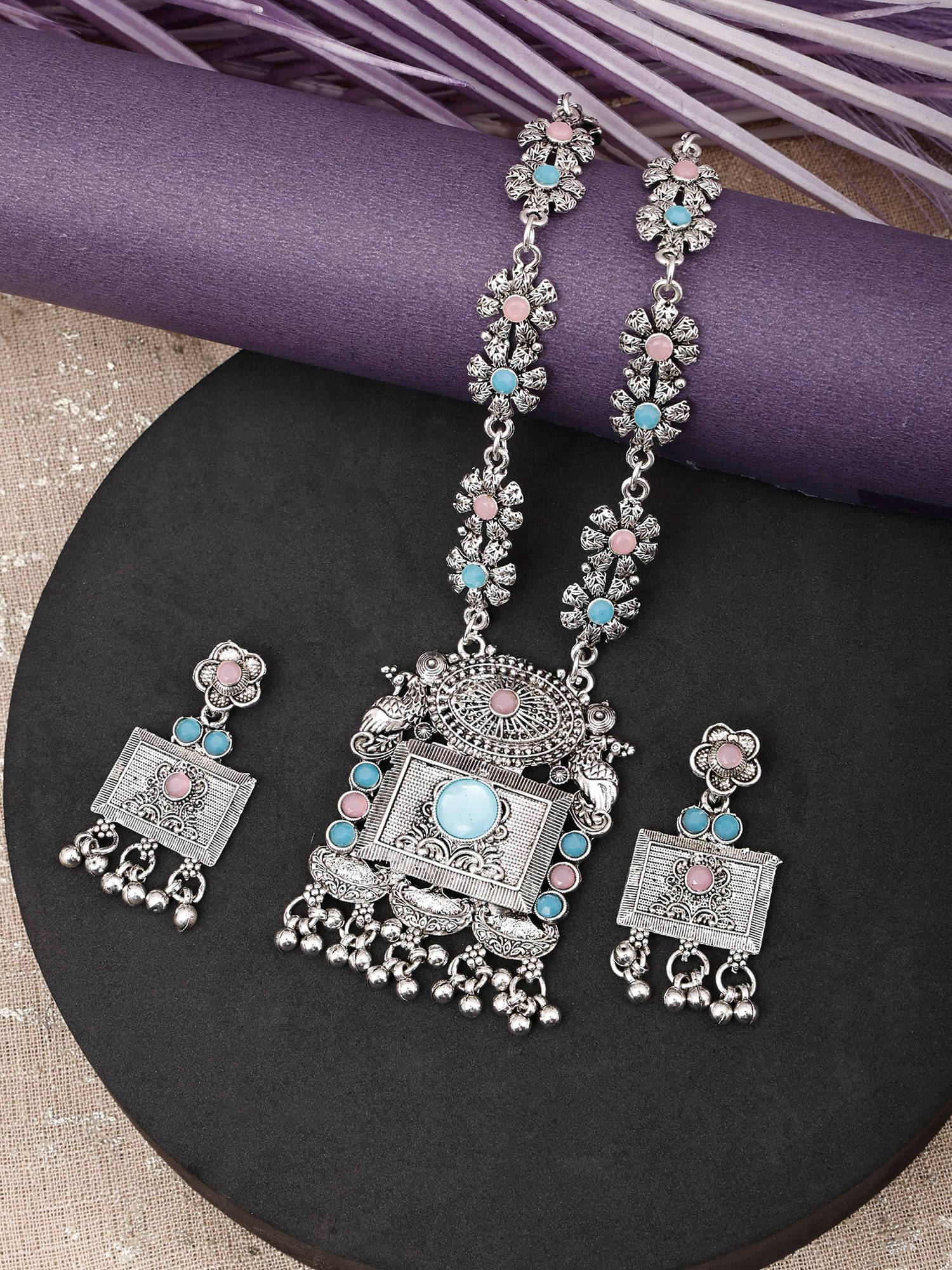     			Opus Gems Multicolor Alloy Necklace Set ( Pack of 1 )