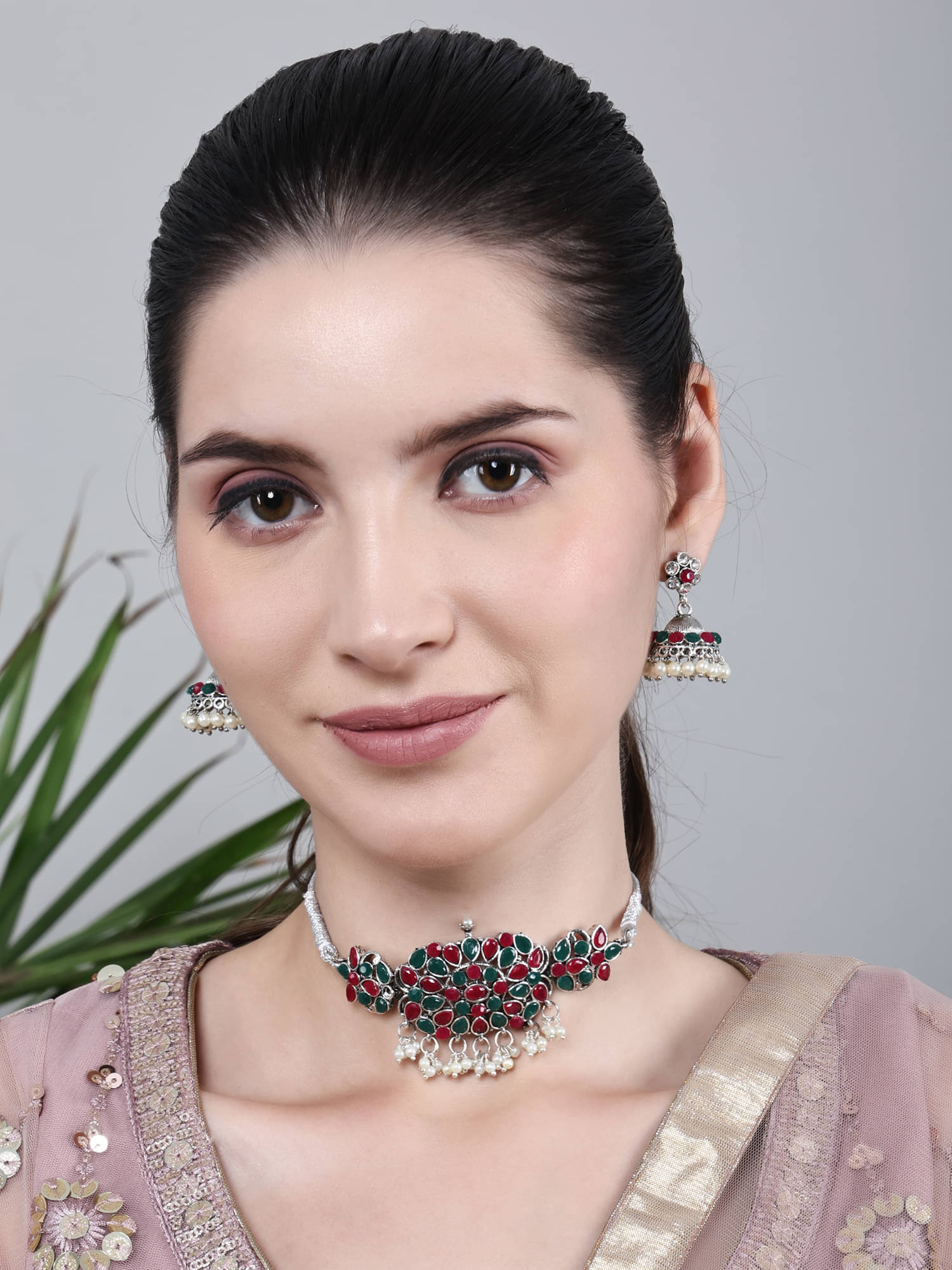     			Opus Gems Multicolor Alloy Necklace Set ( Pack of 1 )