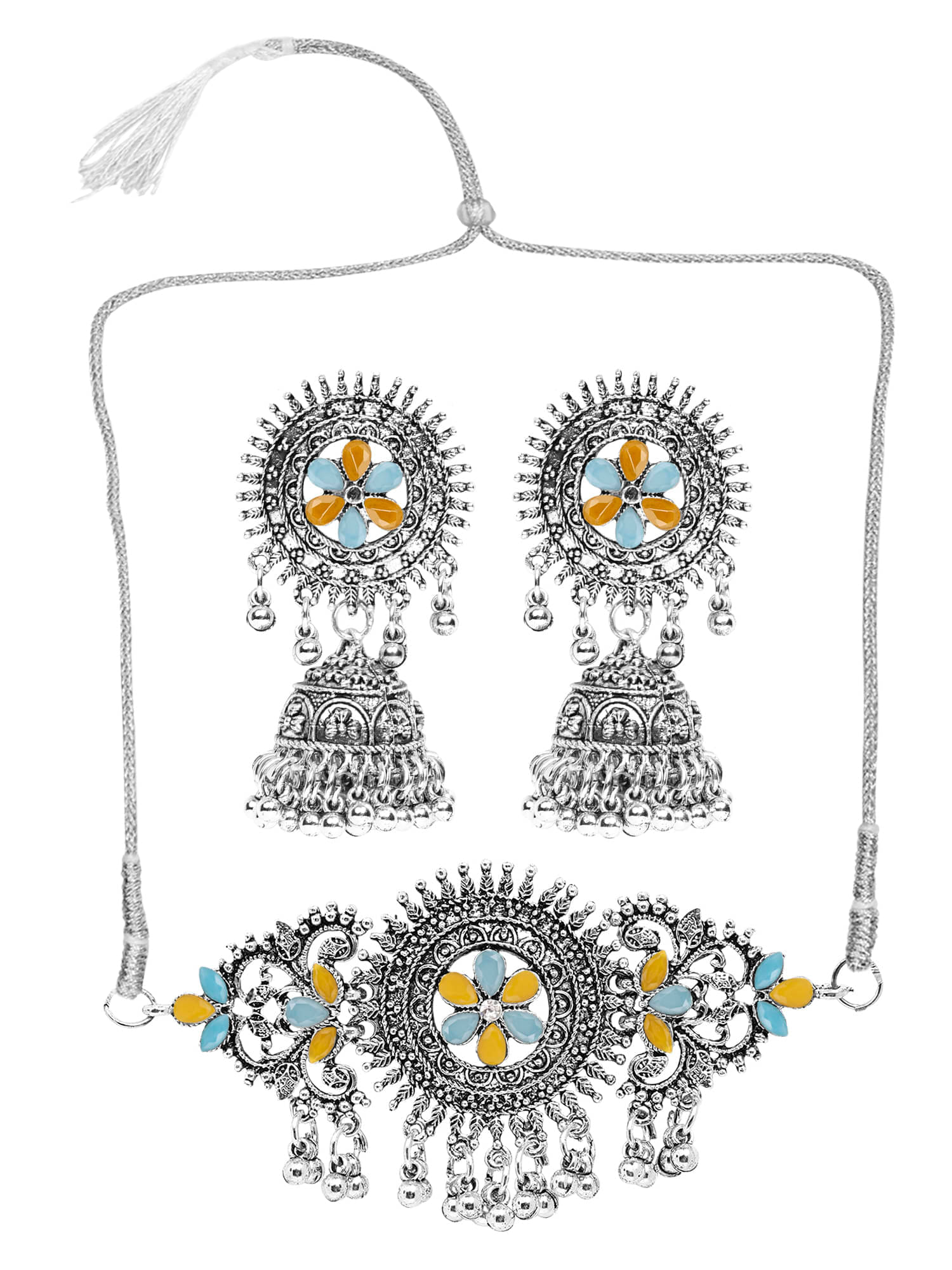     			Opus Gems Multicolor Alloy Necklace Set ( Pack of 1 )