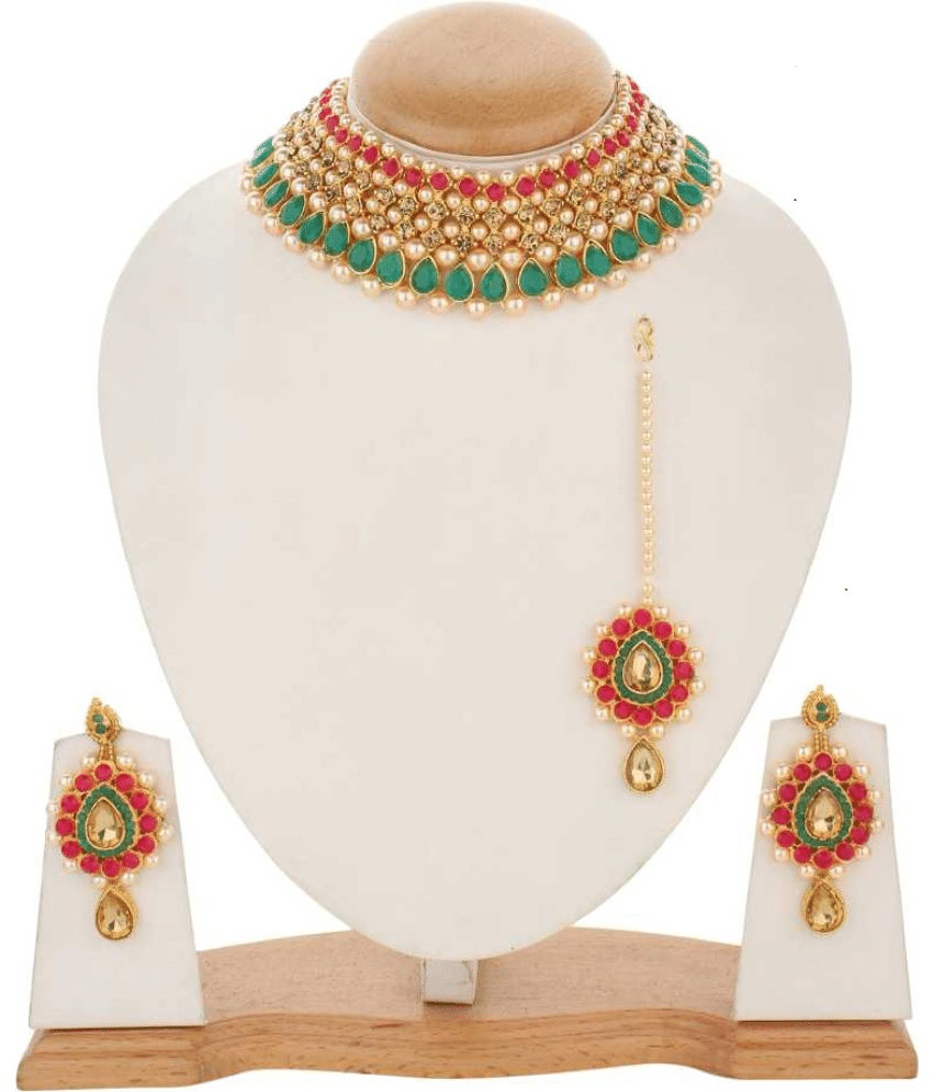     			Opus Gems Multicolor Alloy Necklace Set ( Pack of 1 )