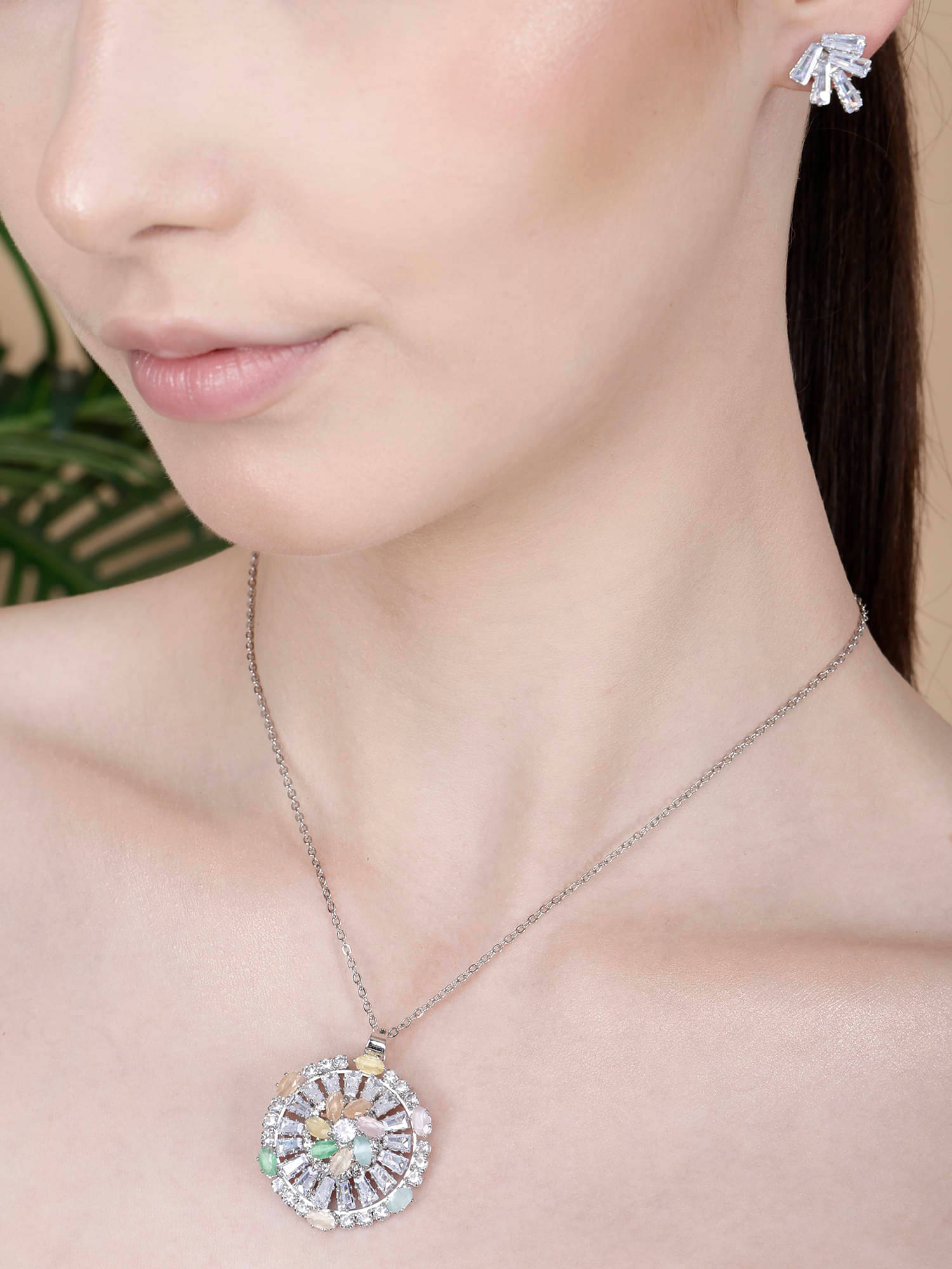     			Opus Gems Multicolor Alloy Necklace Set ( Pack of 1 )
