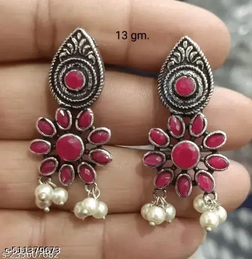     			Opus Gems Pink Stud Earrings ( Pack of 1 )