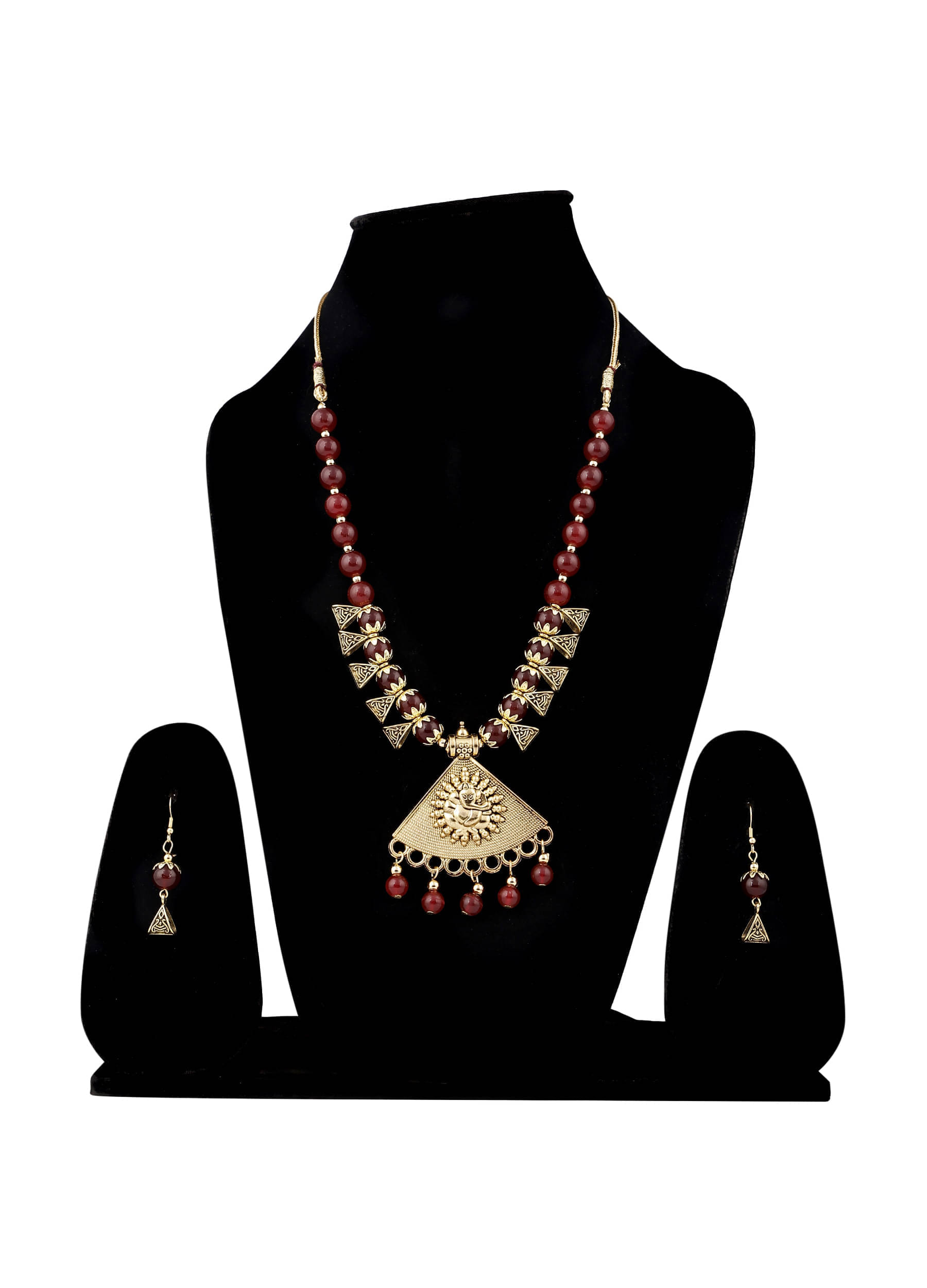     			Opus Gems Red Alloy Necklace Set ( Pack of 1 )