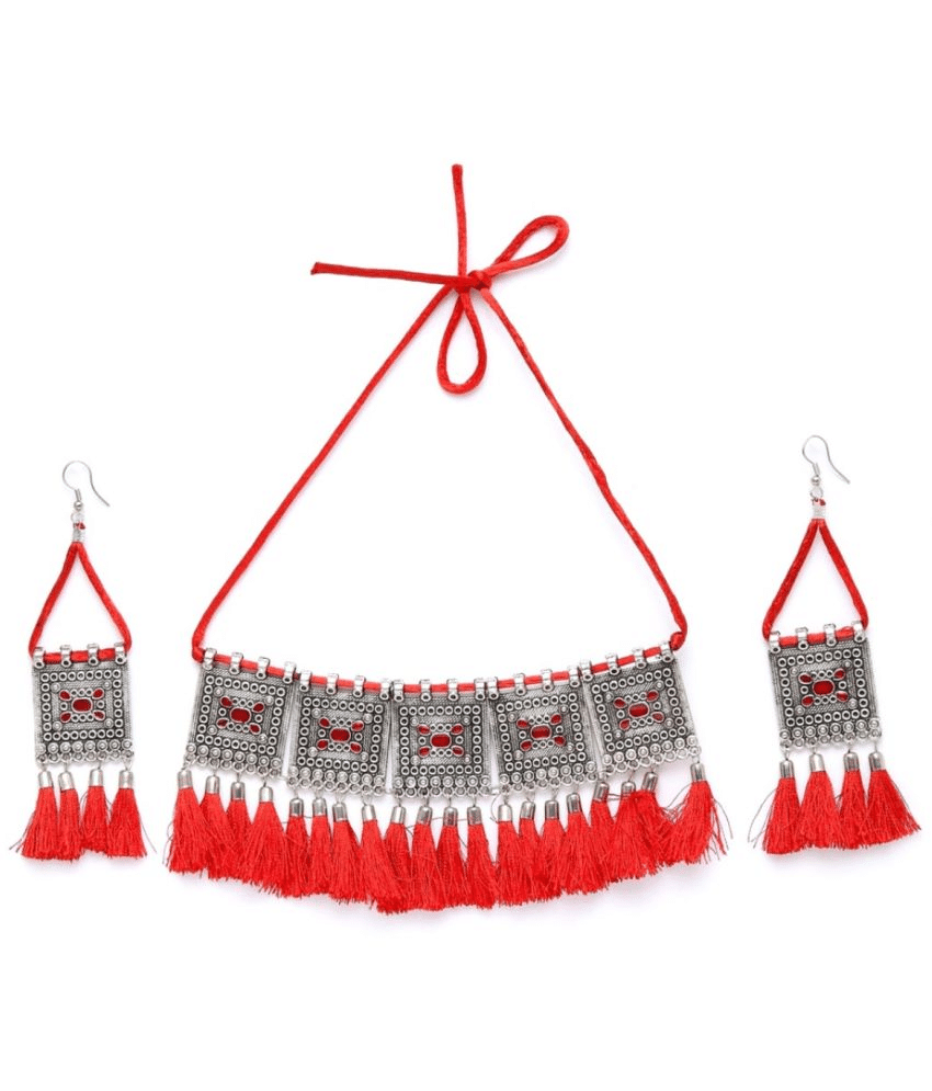     			Opus Gems Red Alloy Necklace Set ( Pack of 1 )