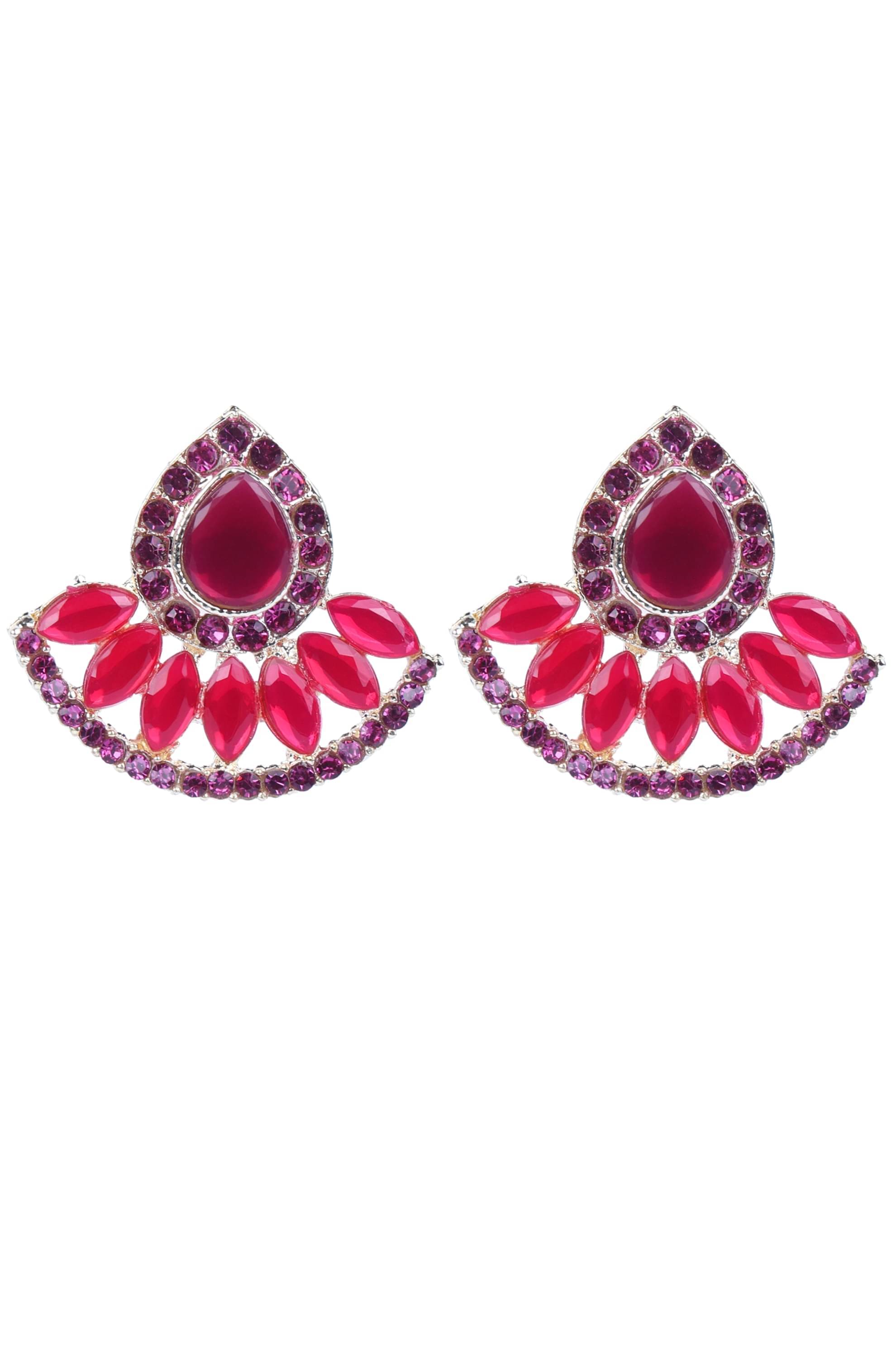     			Opus Gems Red Stud Earrings ( Pack of 1 )