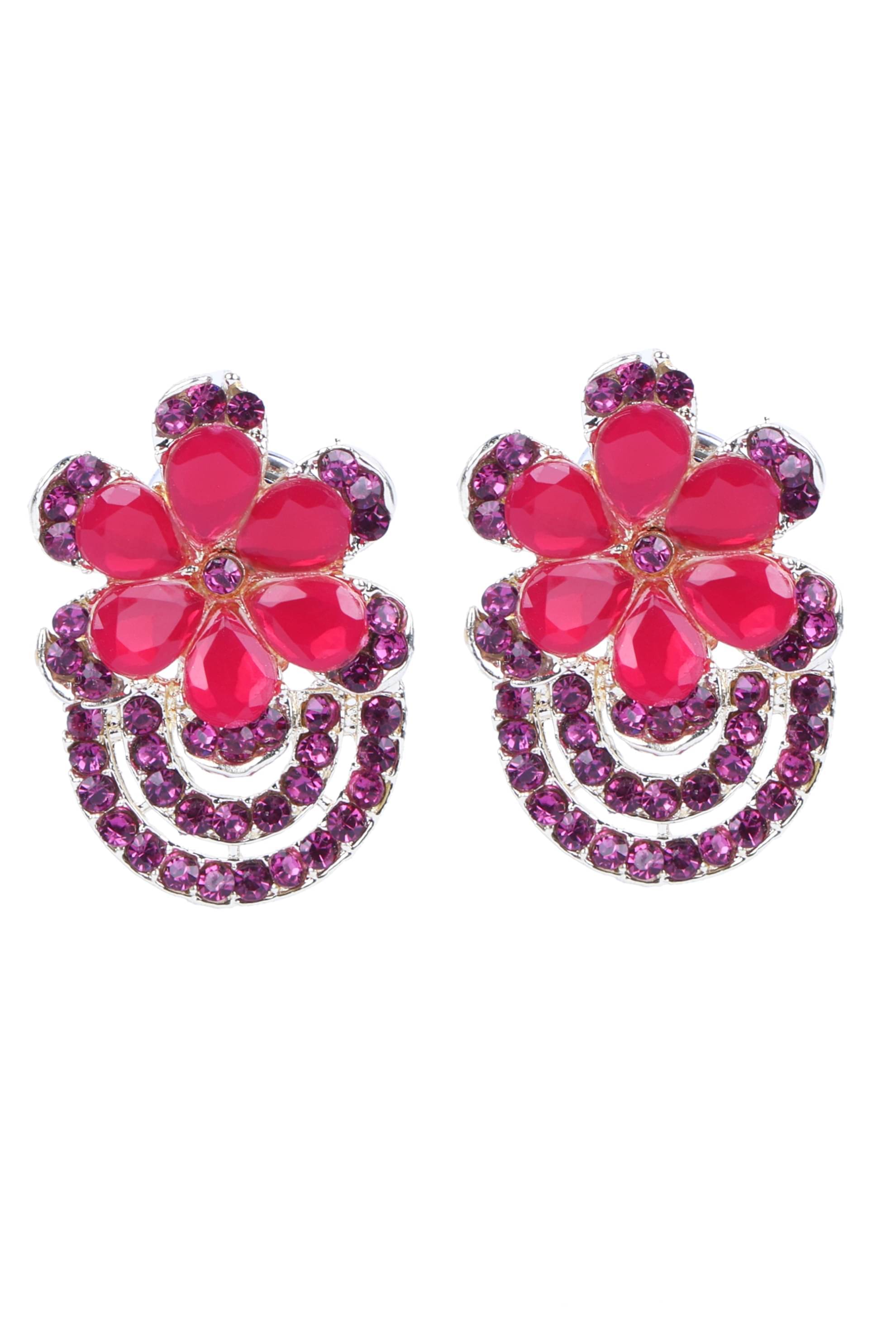     			Opus Gems Red Stud Earrings ( Pack of 1 )
