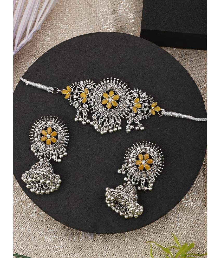     			Opus Gems Yellow Alloy Necklace Set ( Pack of 1 )