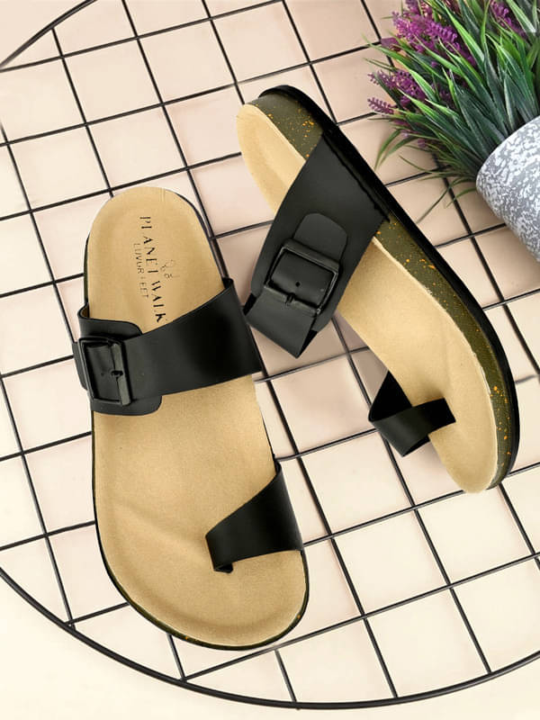     			PLANET WALK - Black Men's Sandals