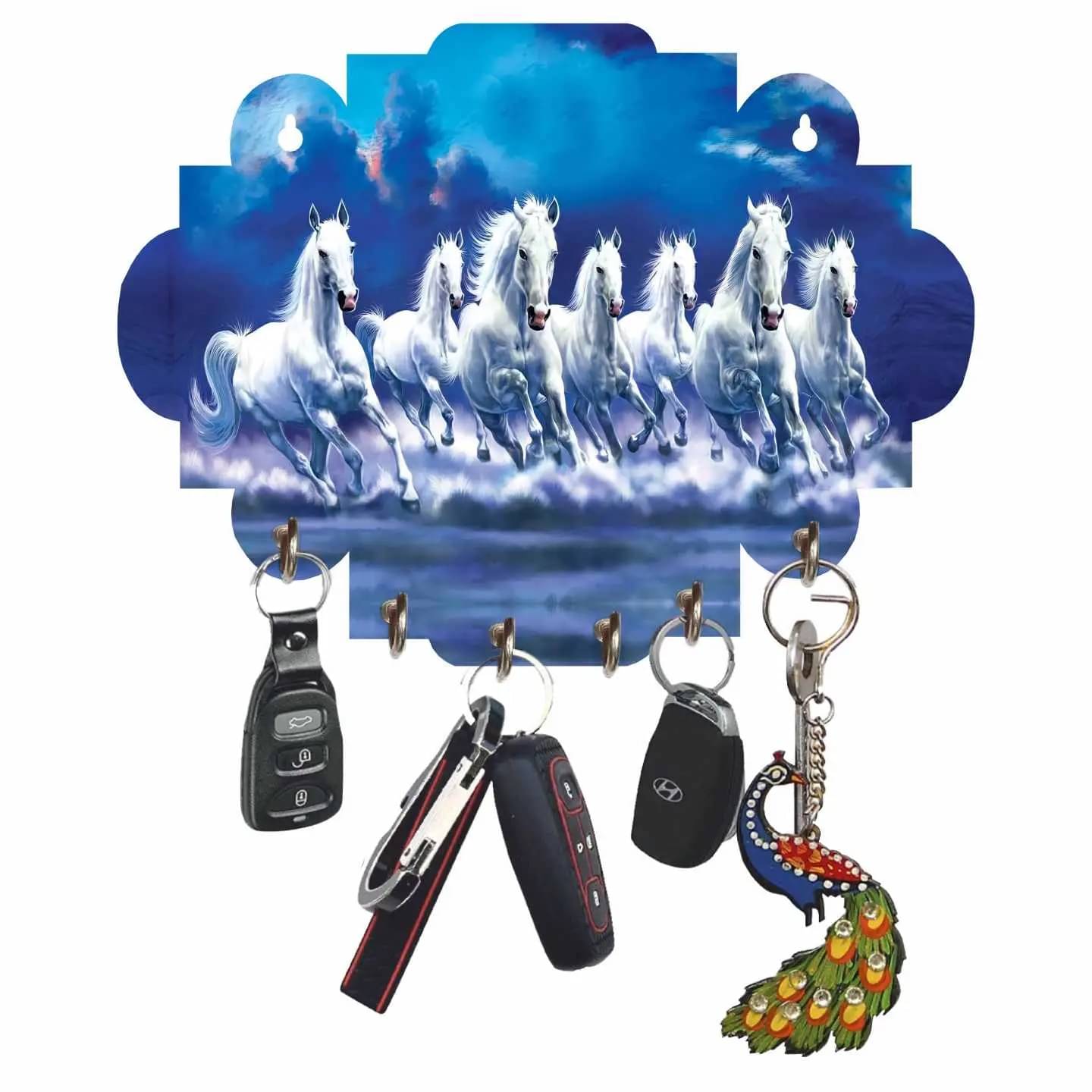     			SSArt Multicolour Wood Key Holder - Pack of 1