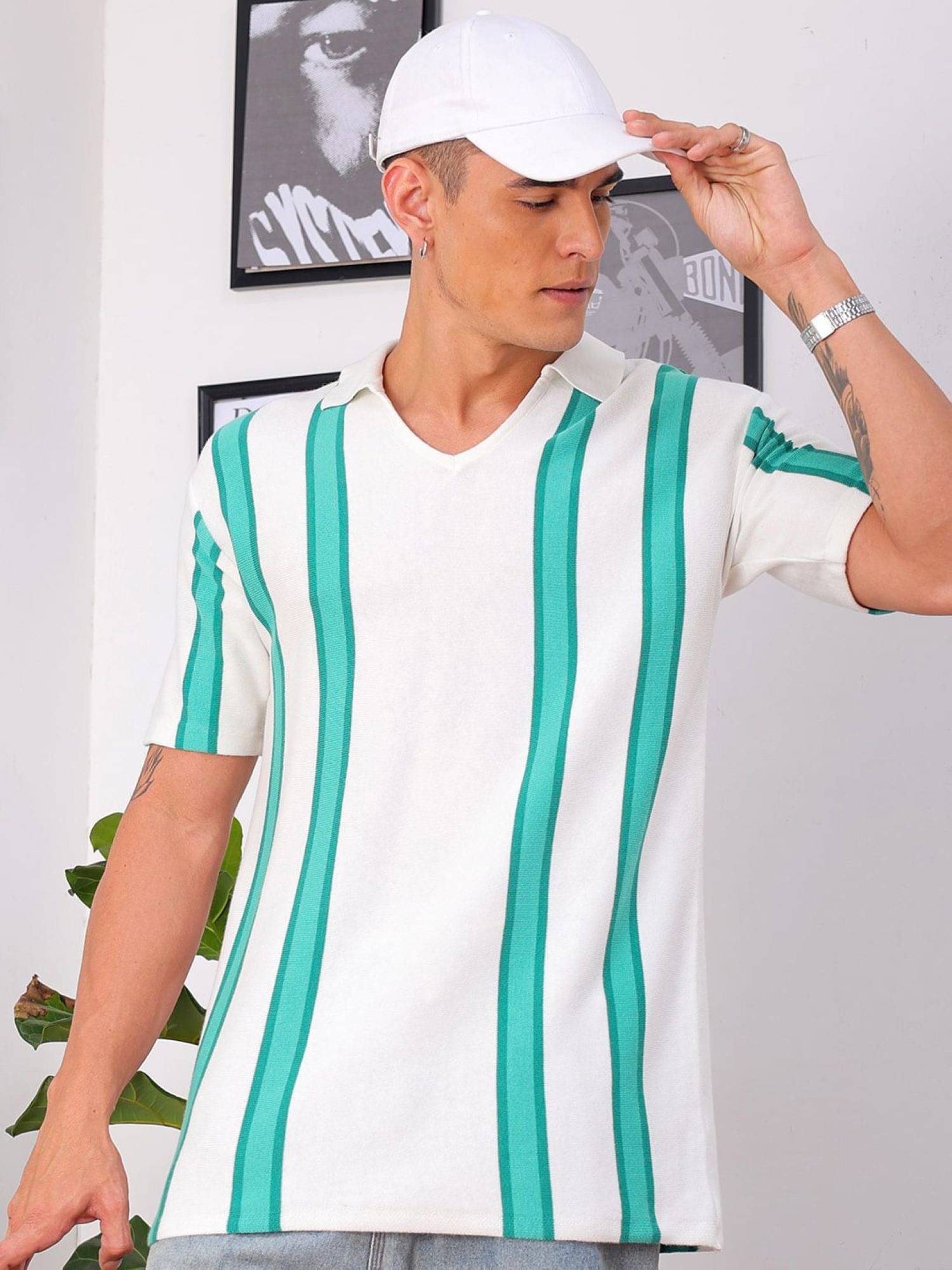 The Indian Garage Co. 100% Cotton Relaxed Fit Striped Half Sleeves Men's Casual Shirt - White ( Pack of 1 ) The Indian Garage Co. 100% Cotton Relaxed Fit Striped Half Sleeves Men's Casual Shirt - White ( Pack of 1 )