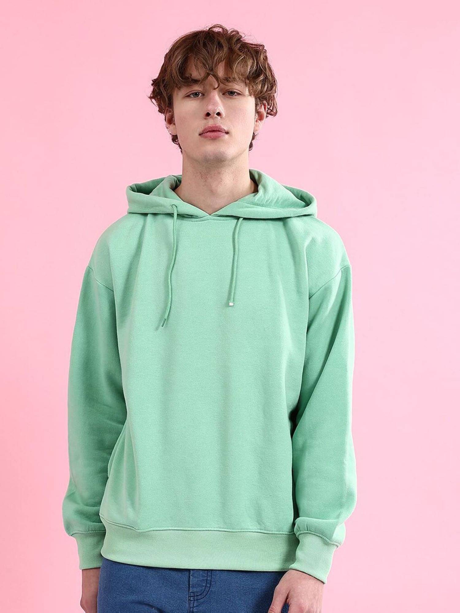     			The Indian Garage Co. Polyester Hooded Men's Sweatshirt - Green ( Pack of 1 )