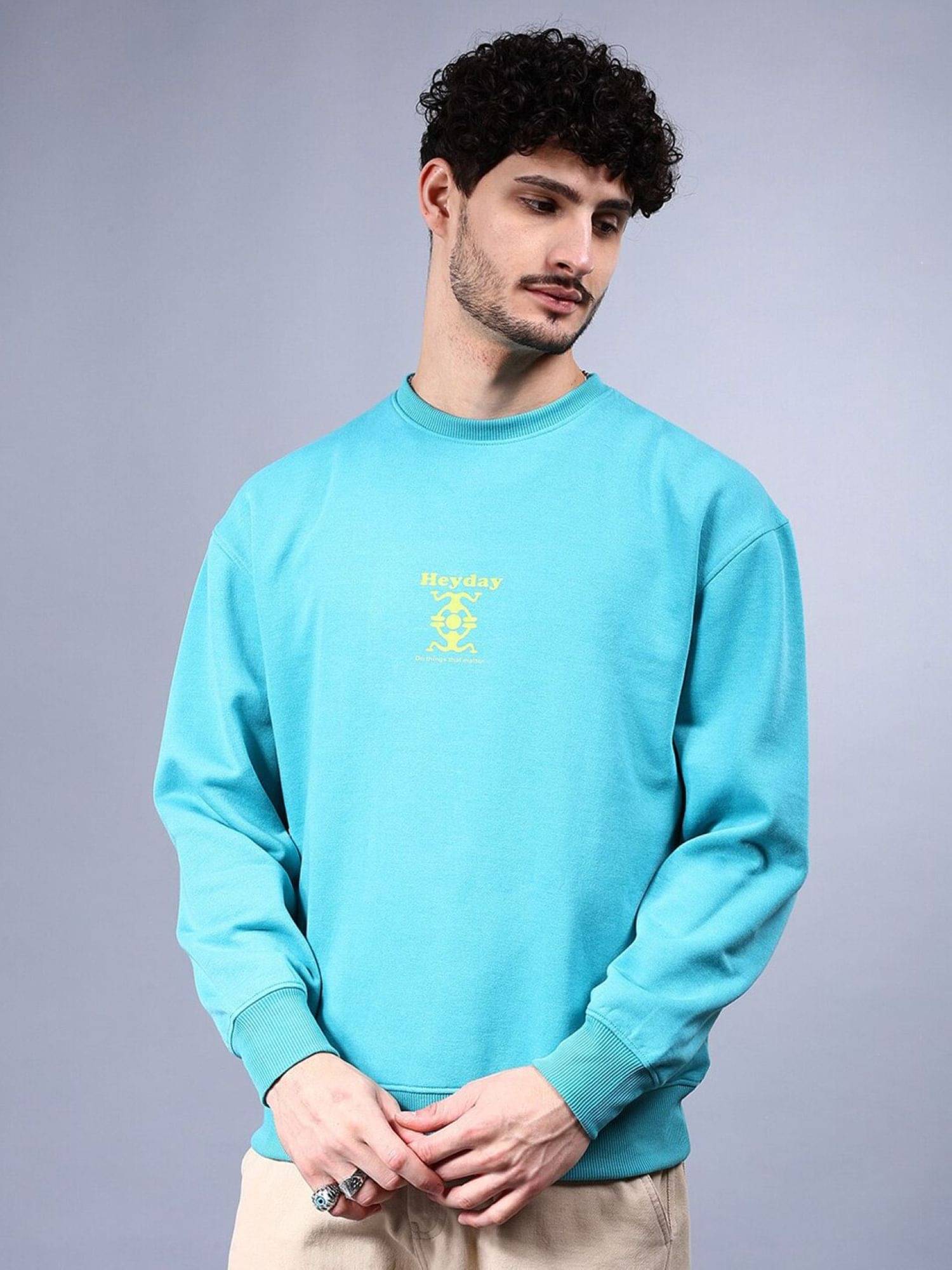     			The Indian Garage Co. Polyester Round Neck Men's Sweatshirt - Green ( Pack of 1 )