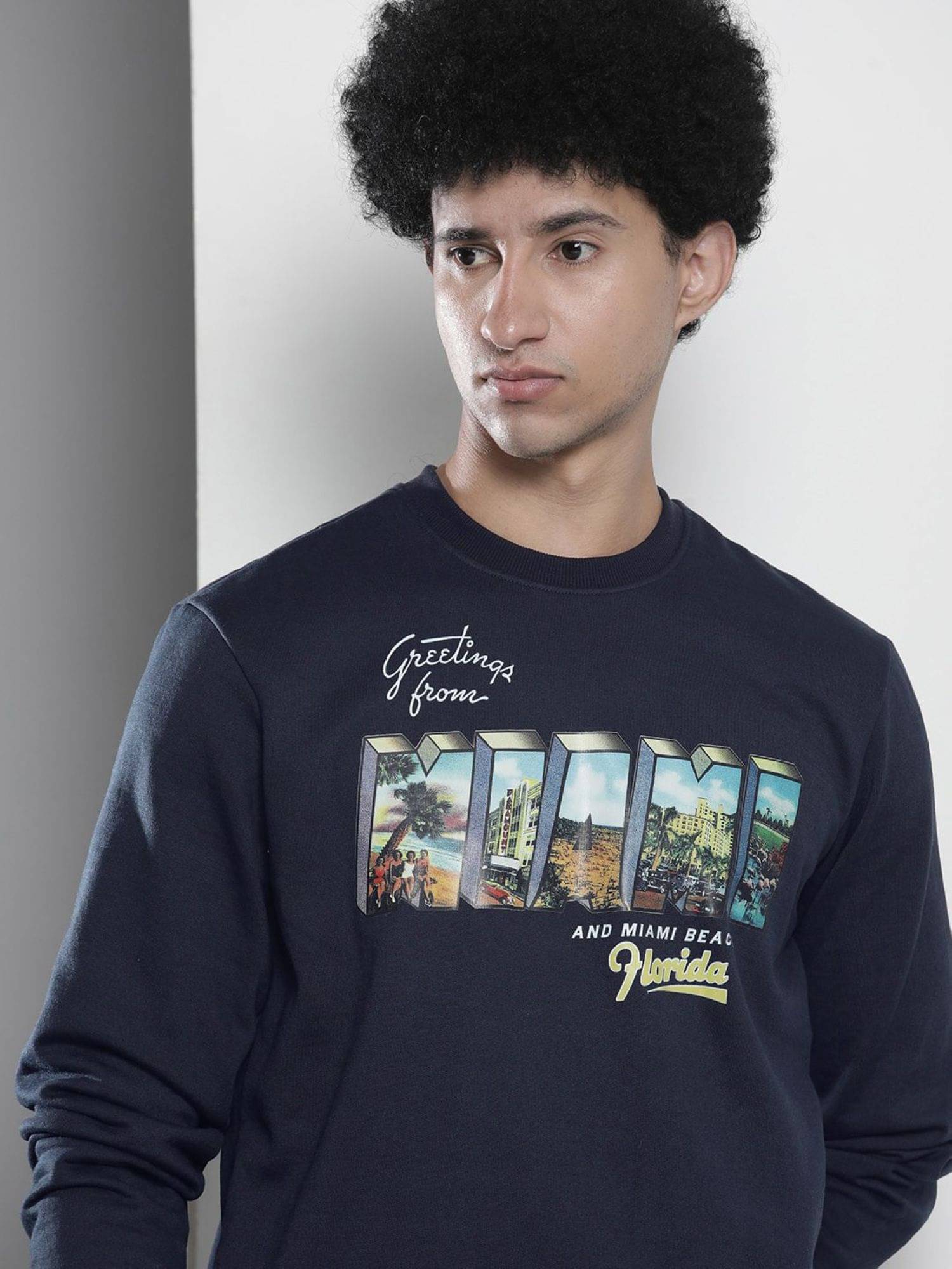 The Indian Garage Co. Polyester Round Neck Men's Sweatshirt - Navy Blue ( Pack of 1 ) The Indian Garage Co. Polyester Round Neck Men's Sweatshirt - Navy Blue ( Pack of 1 )