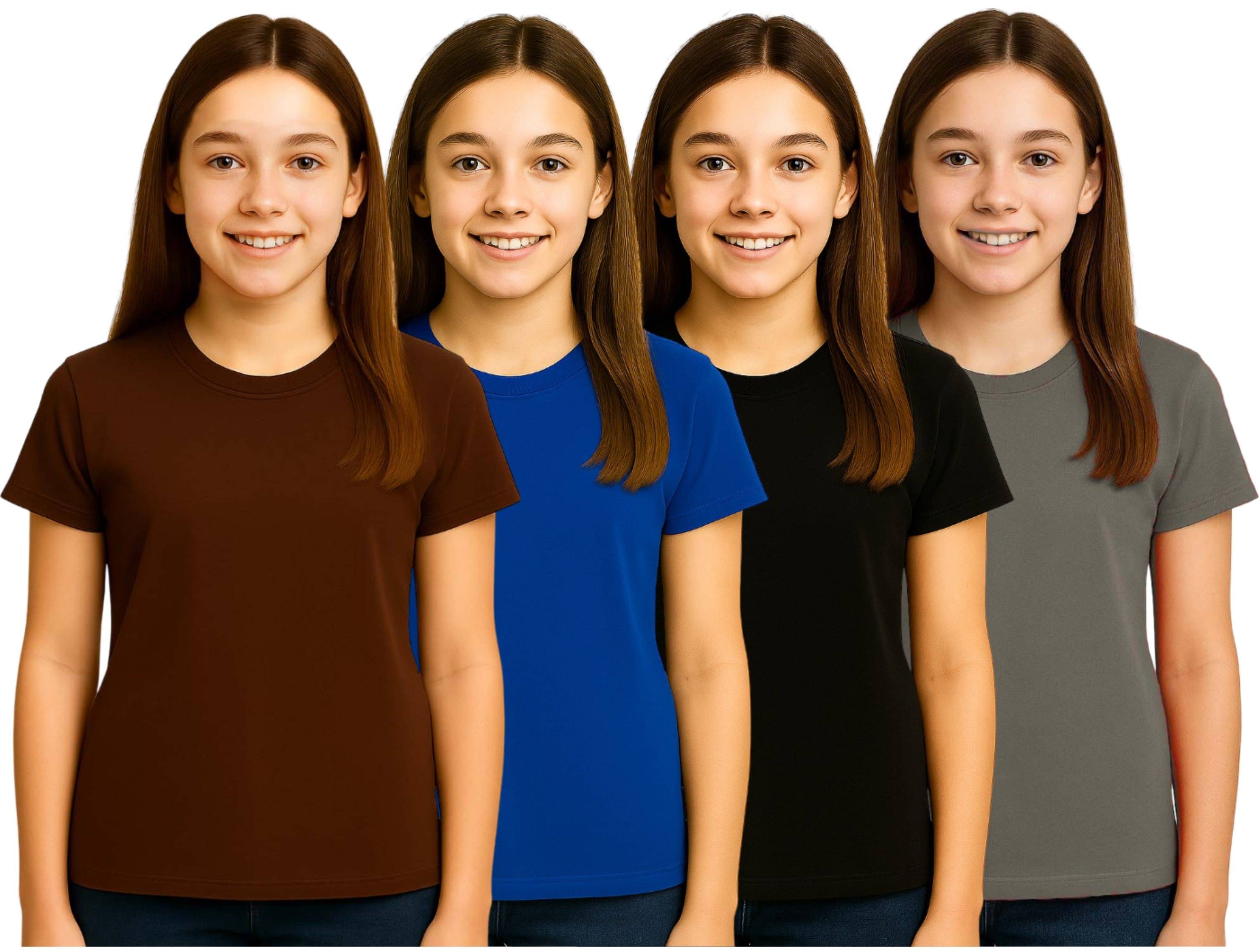     			clael Pack of 4 Girls Polyester T-Shirt ( Multicolor 7 )