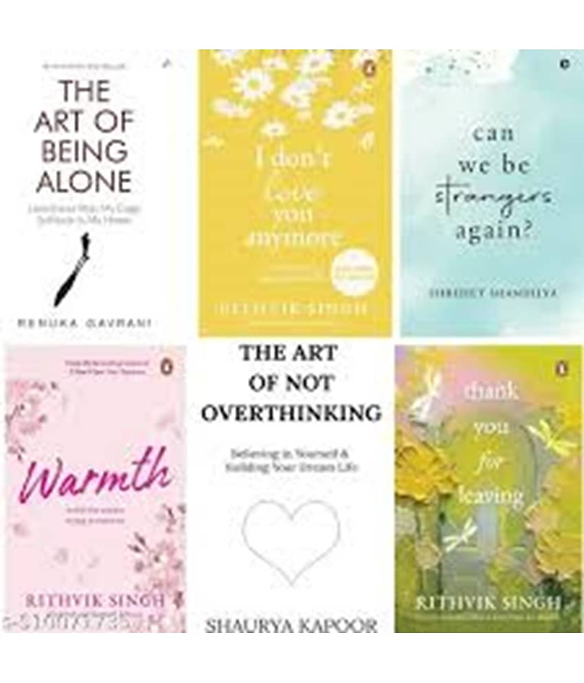 6 book combo i dont love you anymore and wramth and thank you for leaving and can we be strang again? and the art of not owerthinking and the art of bing alone - Stationery | Buy online on ZillyBuy