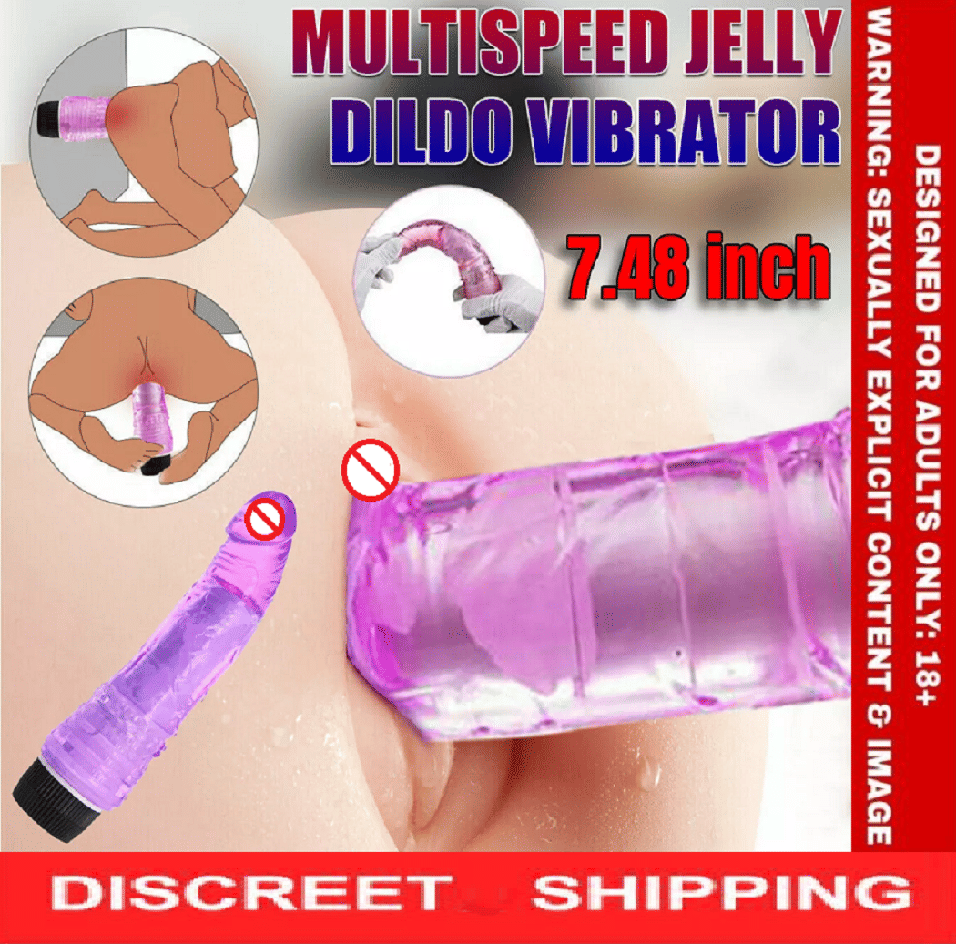 8 INCH JELLY VIBRATING DILDO FEEL REAL FLEXIBLE Dildo for Sexy Vaigna (Water Proof BY  SR ENTERPRISE