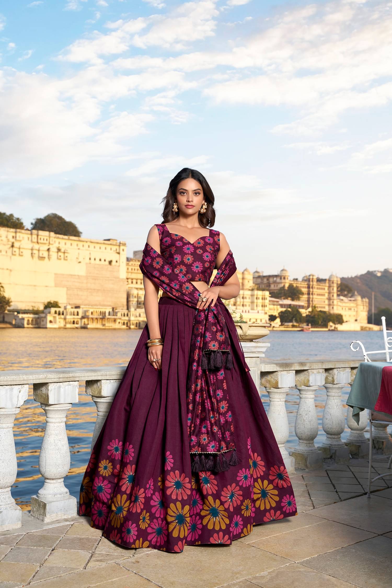 A TO Z CART Purple Tussar Silk Chaniya Choli Semi Stitched Lehenga Single A TO Z CART Purple Tussar Silk Chaniya Choli Semi Stitched Lehenga Single