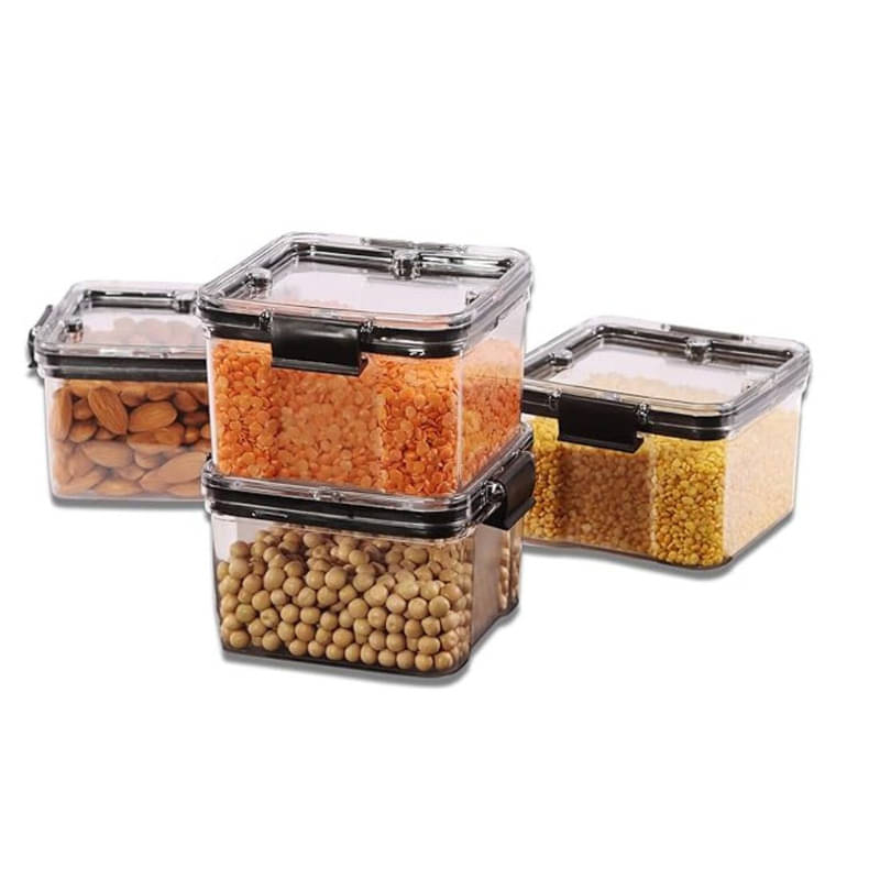 BLUST & FAMME Plastic Transparent Multi-Purpose Container ( Set of 4 ) BLUST & FAMME Plastic Transparent Multi-Purpose Container ( Set of 4 )