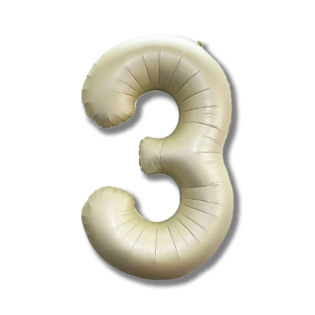 Bubble Bells 32" Cream Number 3 Foil Balloon | Big Helium Party Balloon for Girls, Boys, Adults – Birthday & Anniversary Decoration Bubble Bells 32" Cream Number 3 Foil Balloon | Big Helium Party Balloon for Girls, Boys, Adults – Birthday & Anniversary Decoration