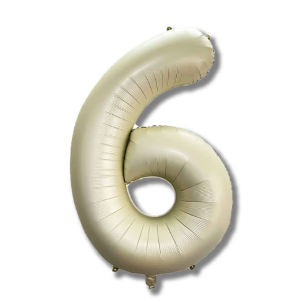 Bubble Bells 32" Cream Number 6 Foil Balloon | Big Helium Party Balloon for Girls, Boys, Adults – Birthday & Anniversary Decoration Bubble Bells 32" Cream Number 6 Foil Balloon | Big Helium Party Balloon for Girls, Boys, Adults – Birthday & Anniversary Decoration
