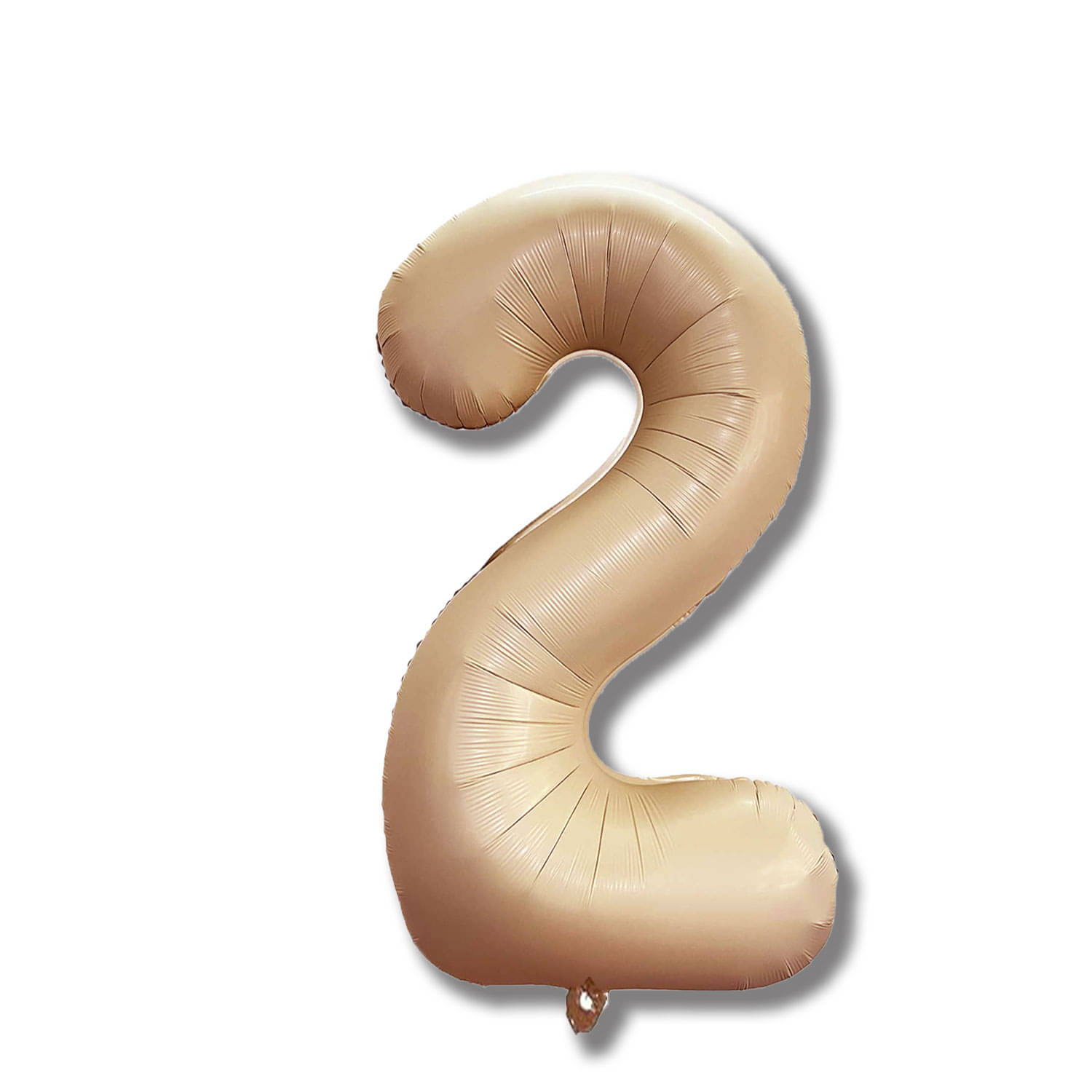     			Bubble Bells 32 Inch Beige Number 2 Helium Foil Balloon | Premium Decoration for Birthday, Baby Shower, Events & Party Themes