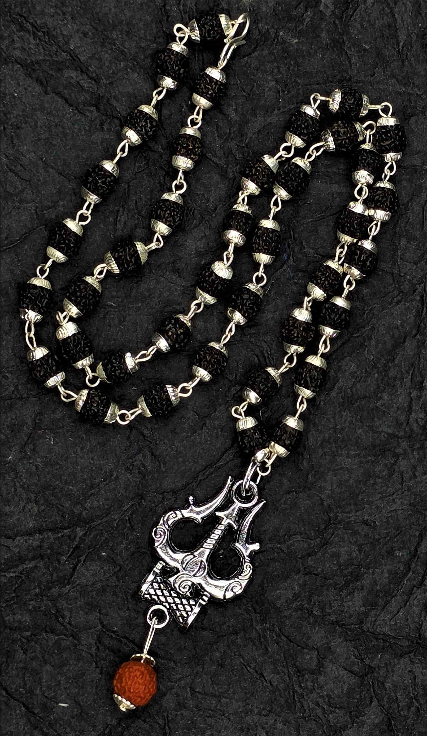 Charms Silver Men's Religious Pendant With Chain ( Pack of 1 )