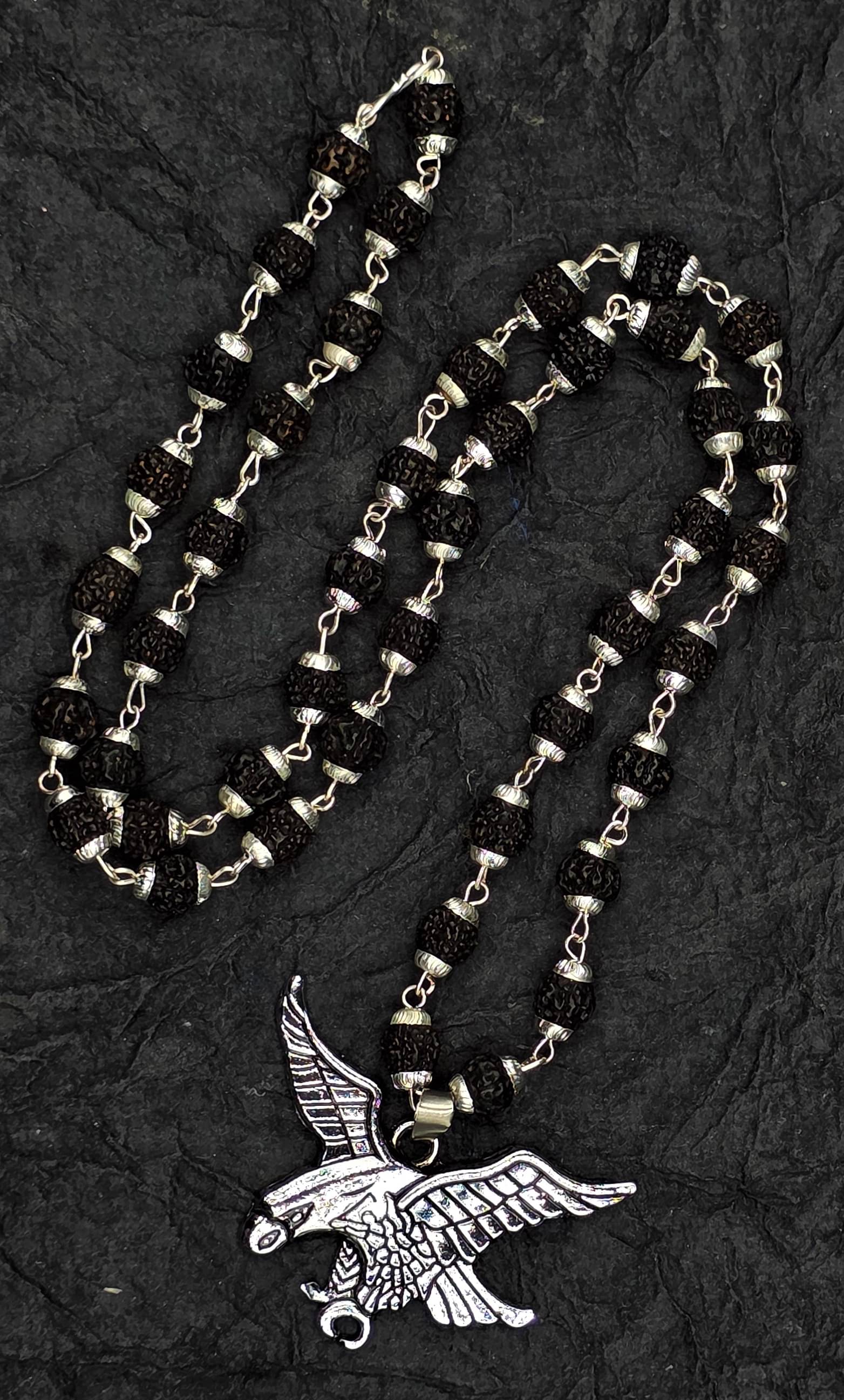     			Charms Silver Men's Religious Pendant With Chain ( Pack of 1 )