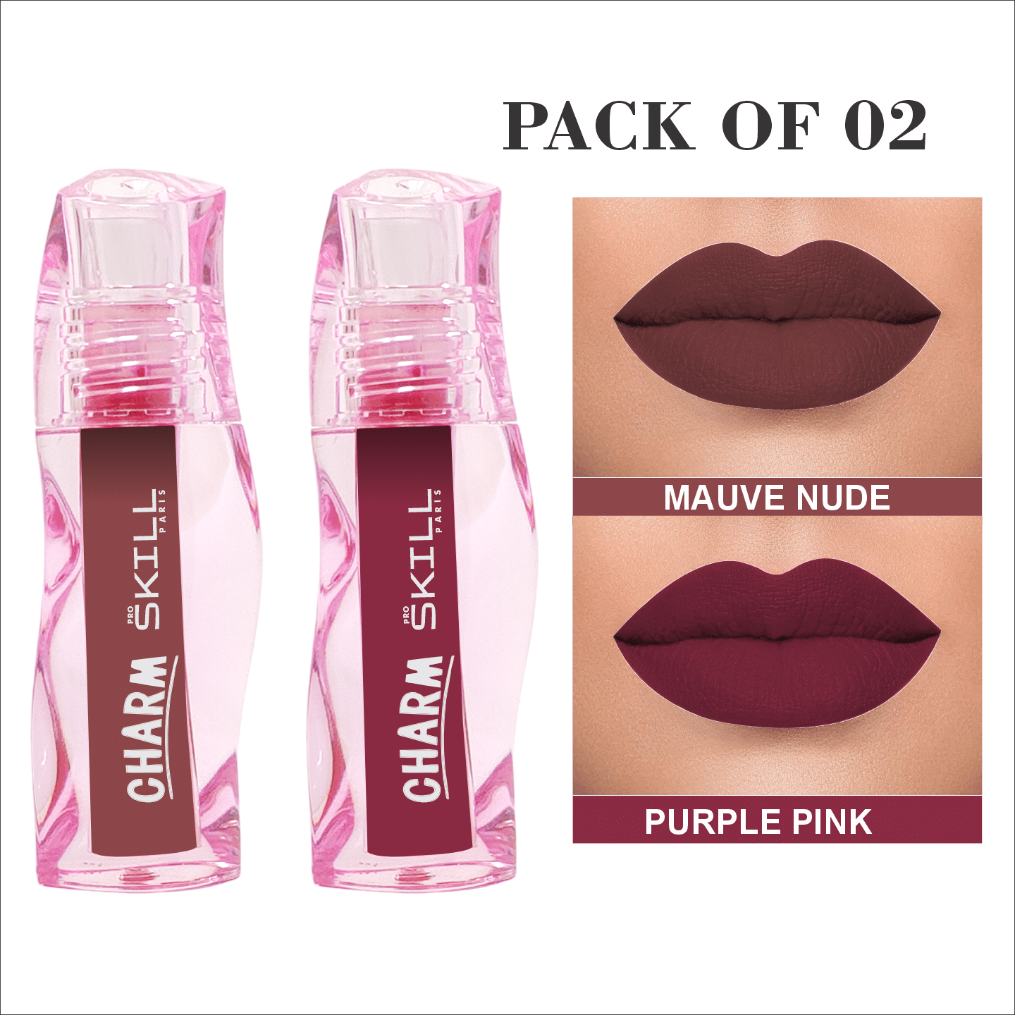     			Color Sky Pink Matte Long Lasting Liquid Lipstick ( Pack of 2 )