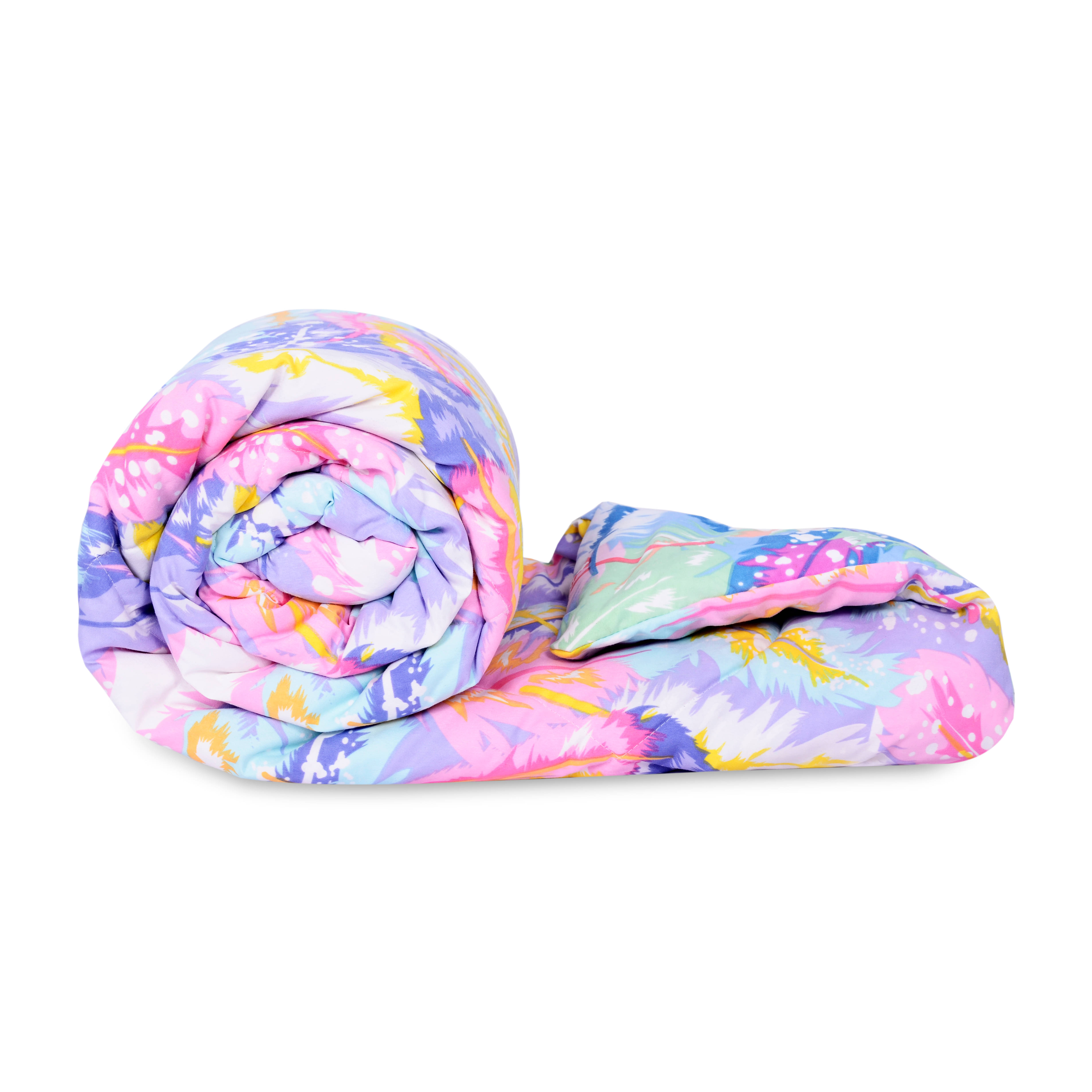 DIVINE CASA Microfiber Tie & Dye Double Size Reversible Comforter ( 254 x 230 cm ) - Multi ( Pack of 1 )     			DIVINE CASA Microfiber Tie & Dye Double Size Reversible Comforter ( 254 x 230 cm ) - Multi ( Pack of 1 )