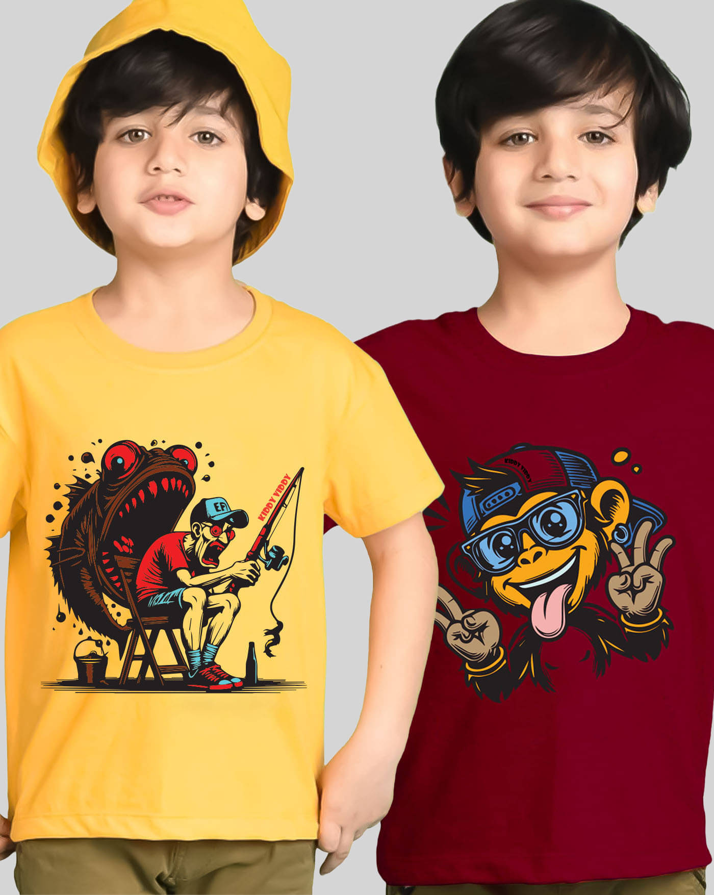     			ENITOR Pack of 2 Boys Cotton Blend T-Shirt ( Yellow )