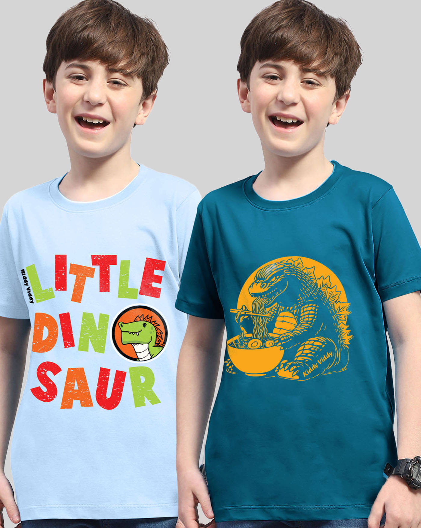     			ENITOR Pack of 2 Boys Cotton Blend T-Shirt ( Teal )