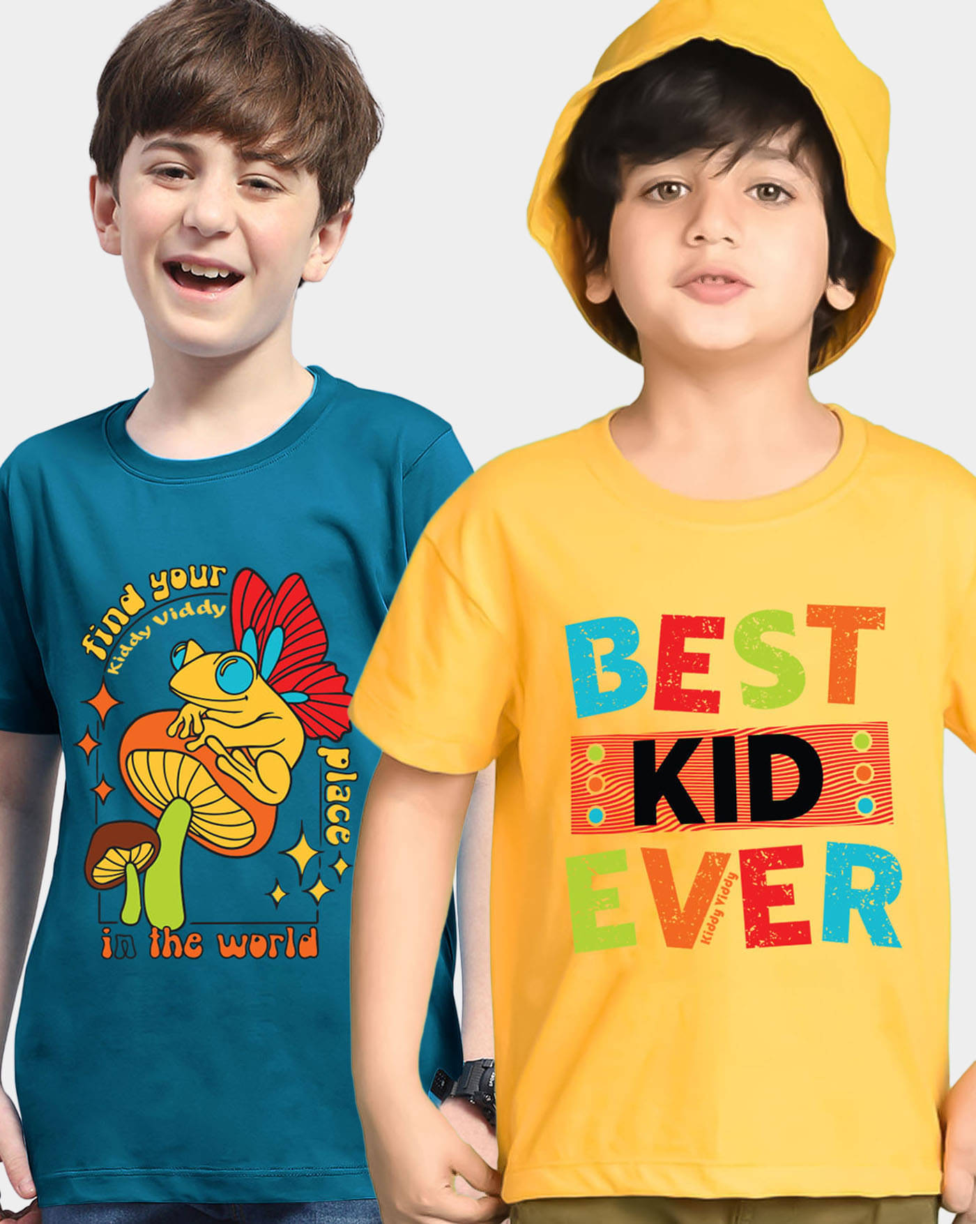     			ENITOR Pack of 2 Boys Cotton Blend T-Shirt ( Yellow )