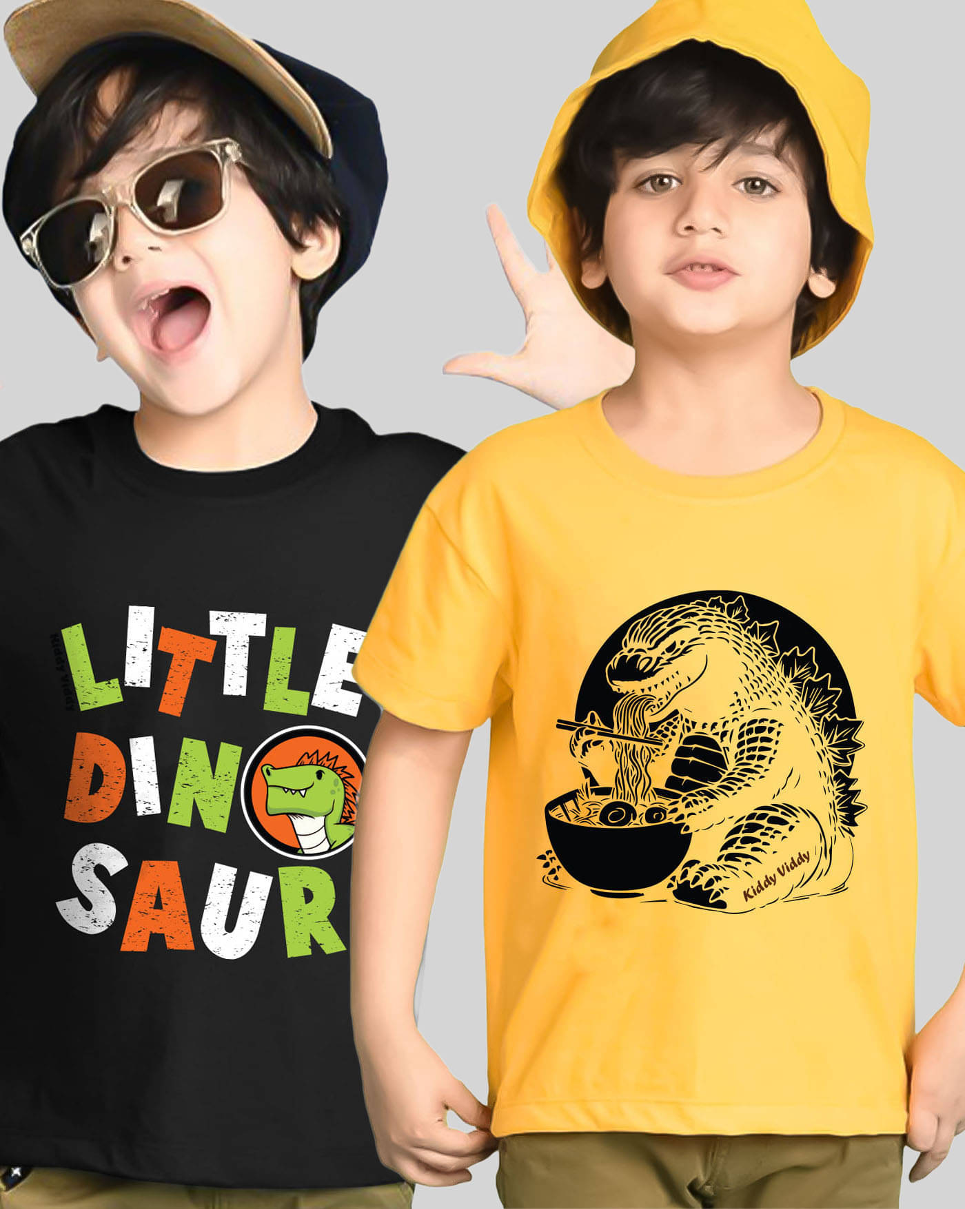     			ENITOR Pack of 2 Boys Cotton Blend T-Shirt ( Yellow )