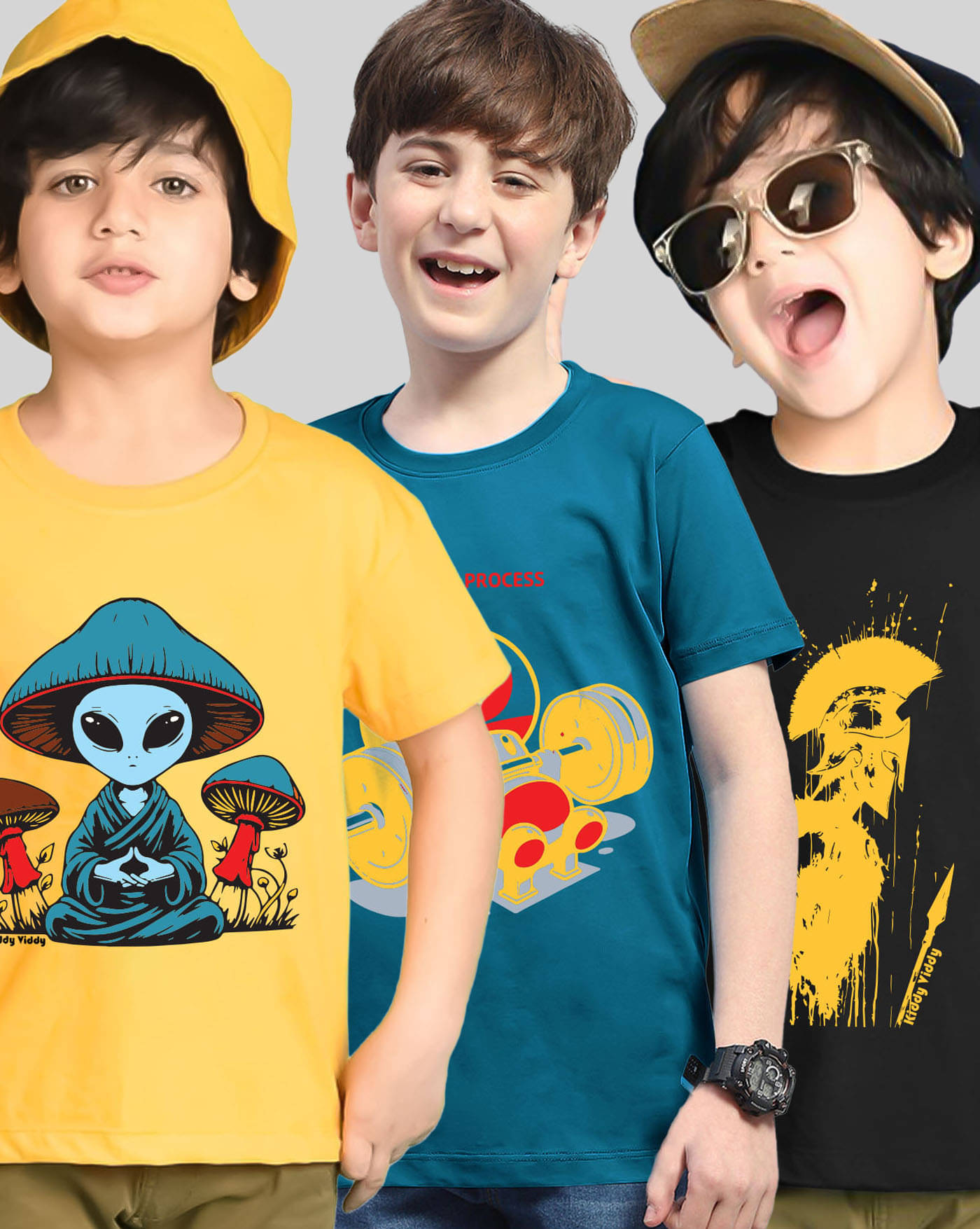     			ENITOR Pack of 3 Boys Cotton Blend T-Shirt ( Black )