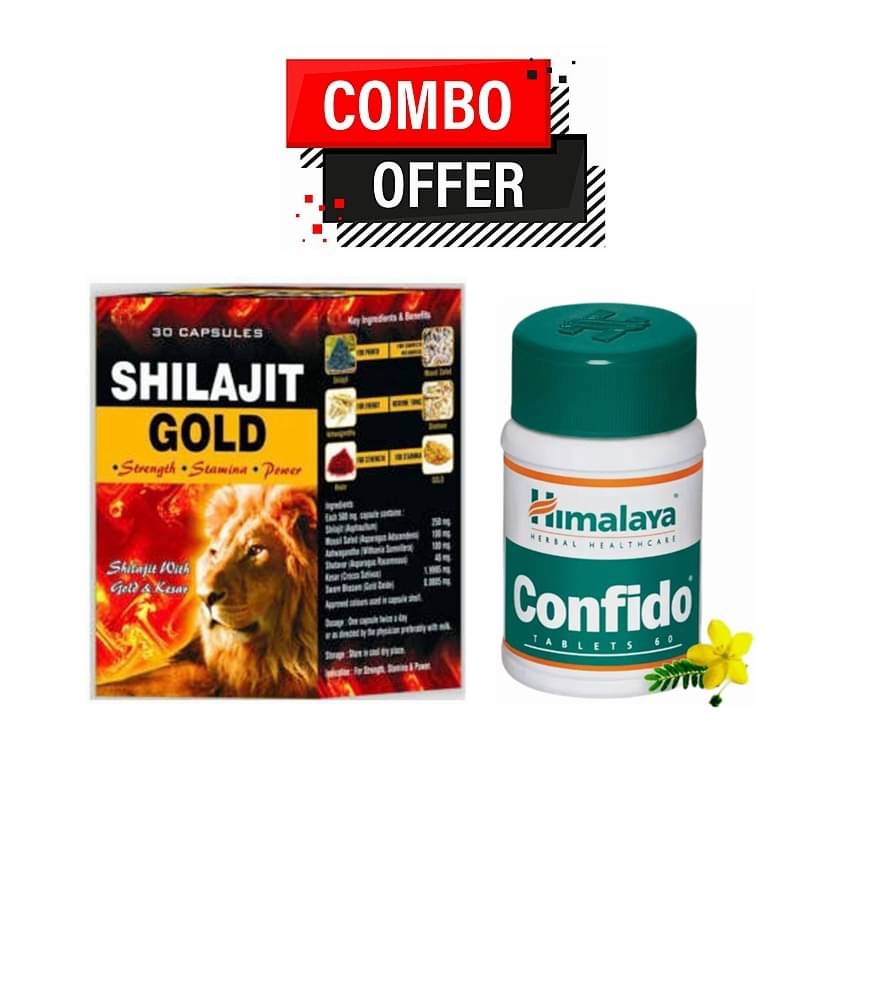     			G&G Pharm@cy Shilajit Gold Capsule 30 no.s & Himalaya Confido 60 Tablets Pack Of 1