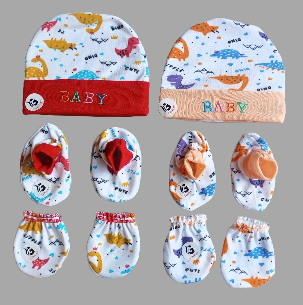     			Garcy Pack of 2 Unisex for Baby Caps ( Orange )