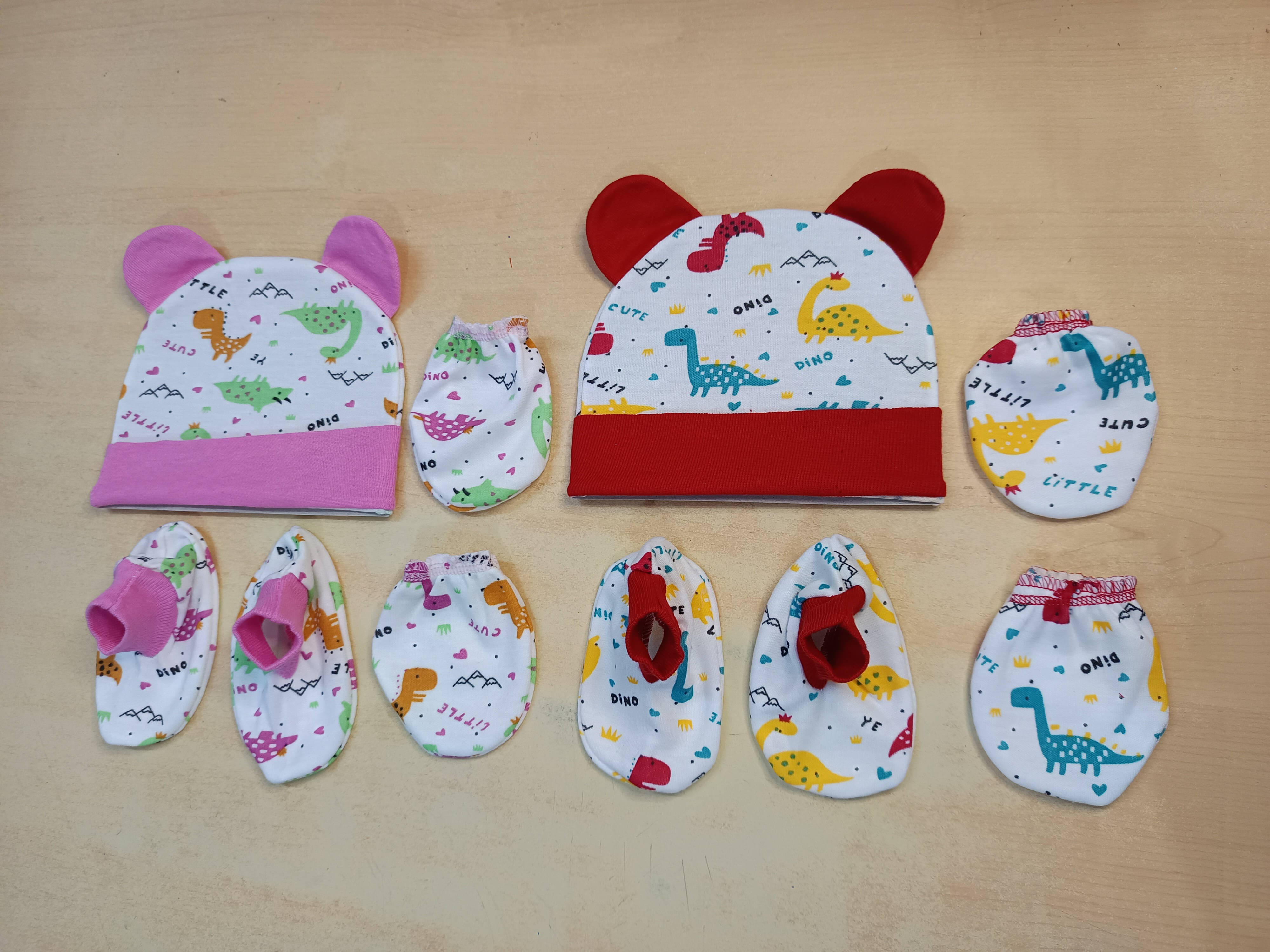     			Garcy Pack of 2 Unisex for Baby Caps ( Pink )
