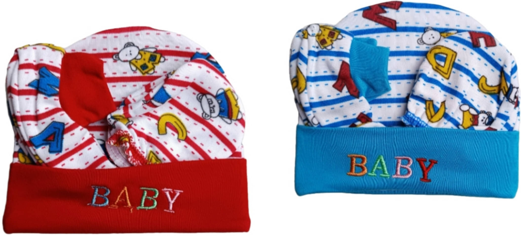     			Garcy Pack of 2 Unisex for Baby Caps ( Blue )