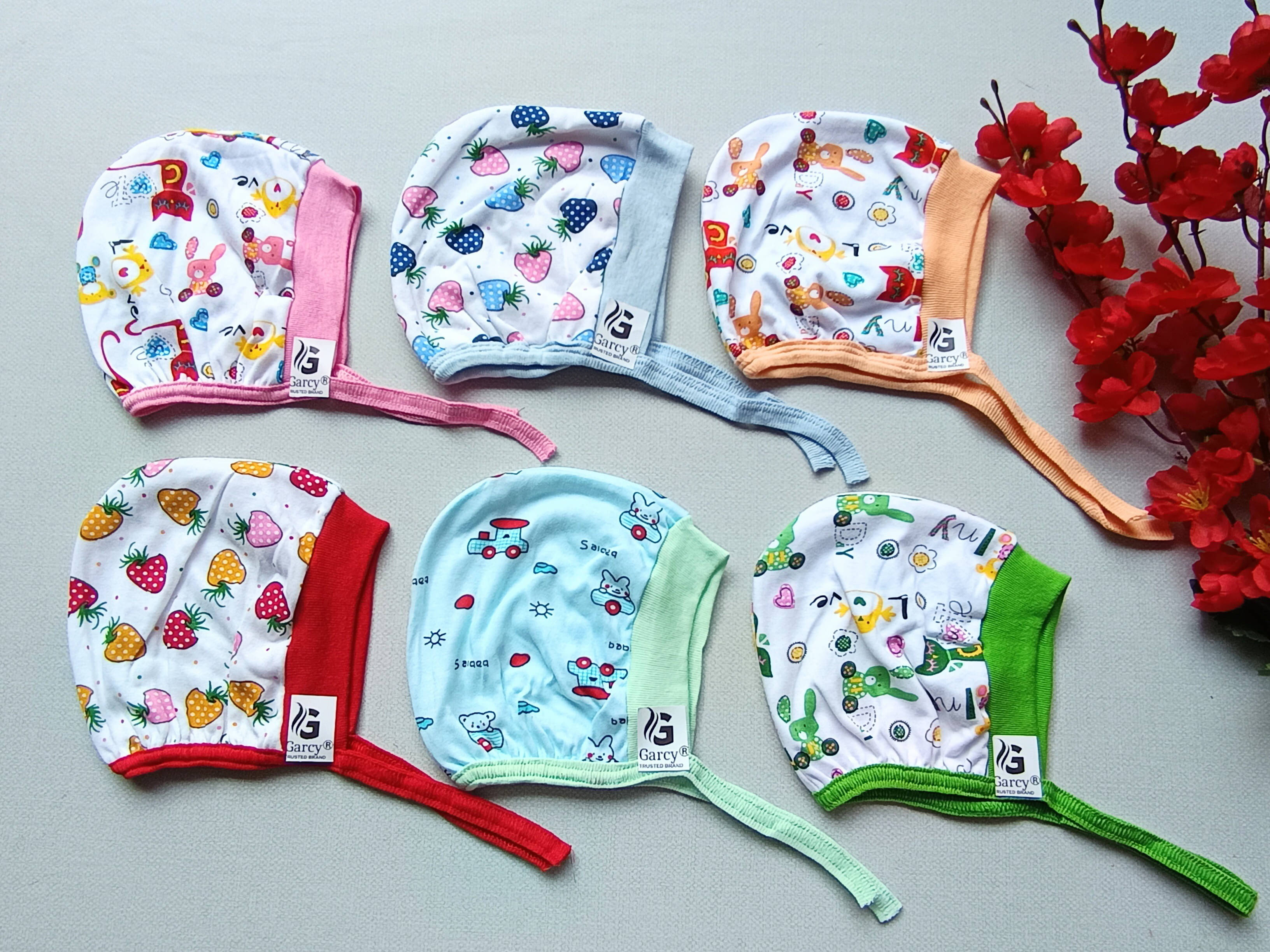     			Garcy Pack of 6 Unisex for Baby Caps ( Multicolor )