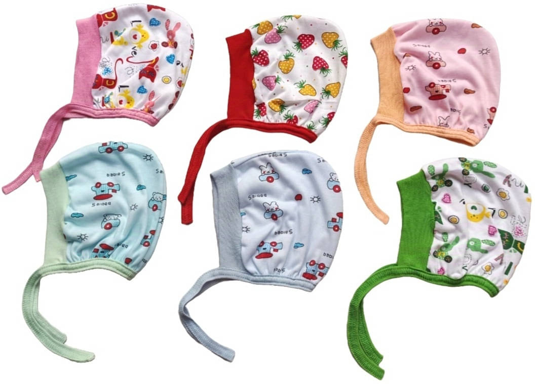     			Garcy Pack of 6 Unisex for Baby Caps ( Red )